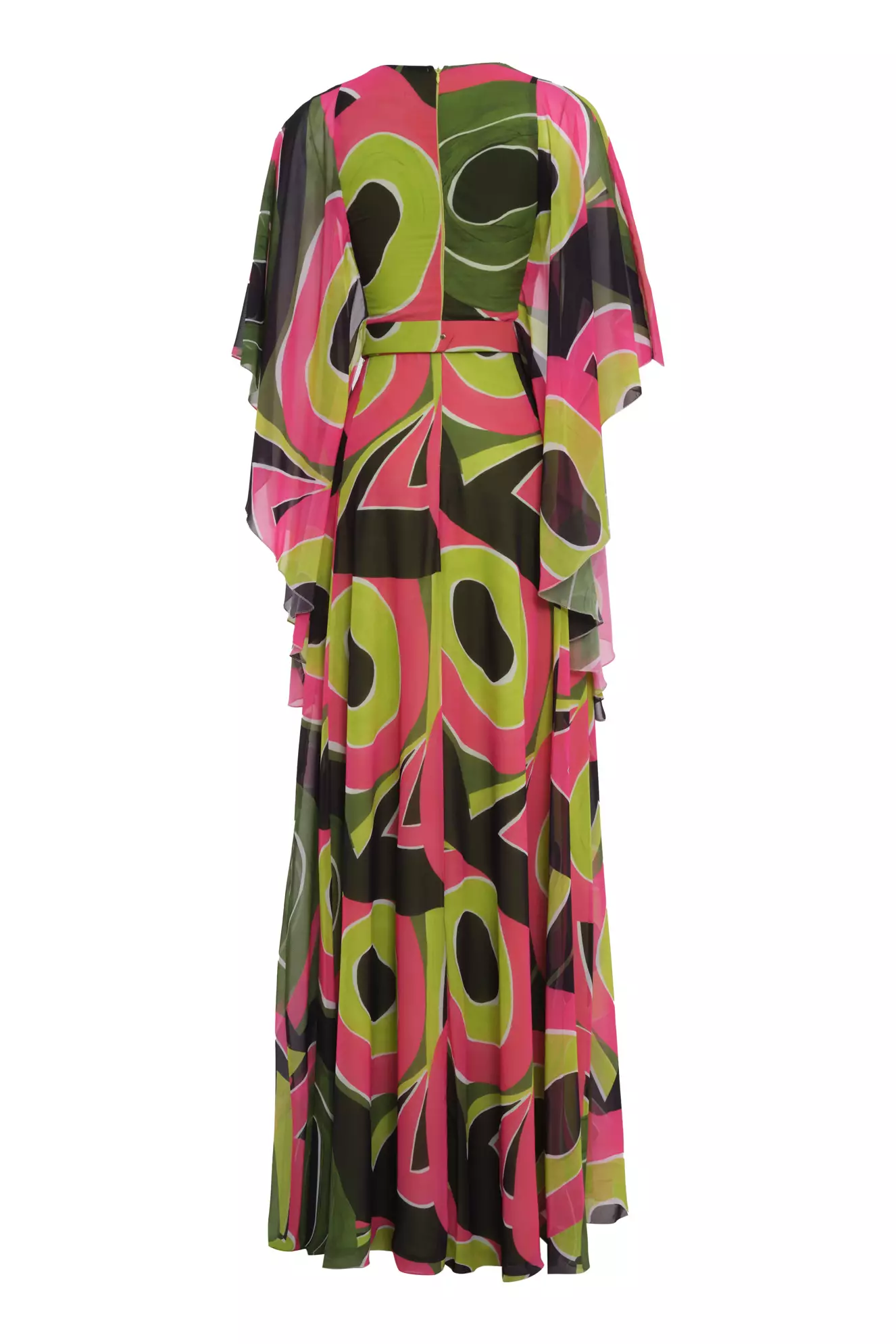 Printed Sifon Sleeveless Maxi Dress