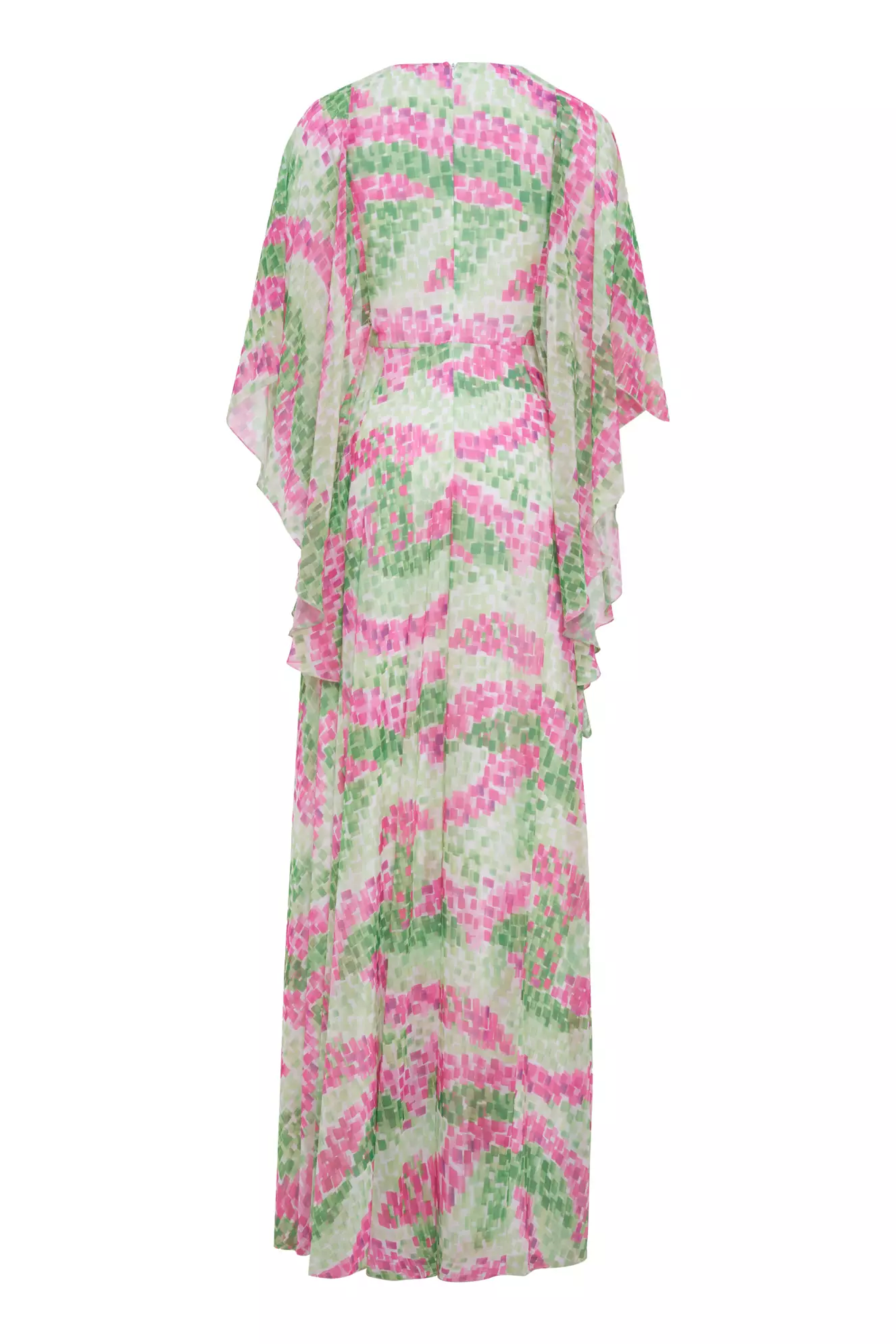 Printed Sifon Sleeveless Maxi Dress