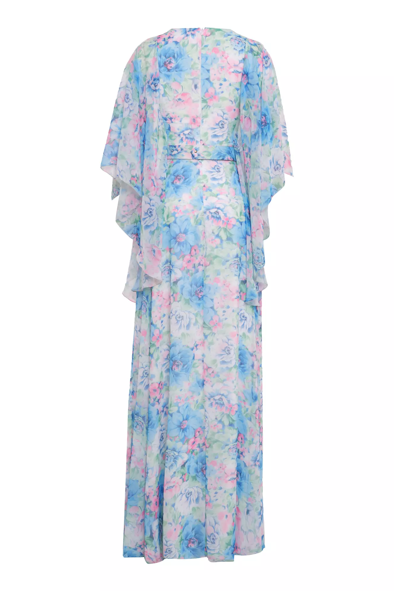 Printed Sifon Sleeveless Maxi Dress