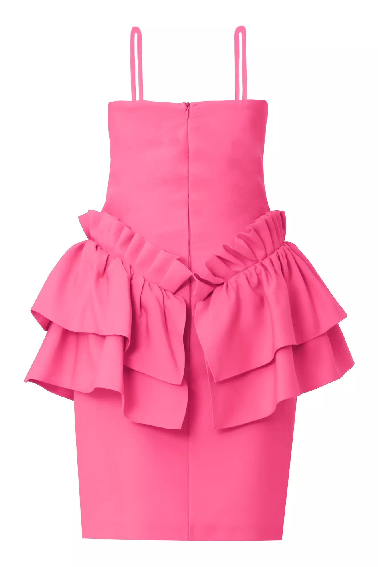 Fuchsia Crepe Sleeveless Mini Dress