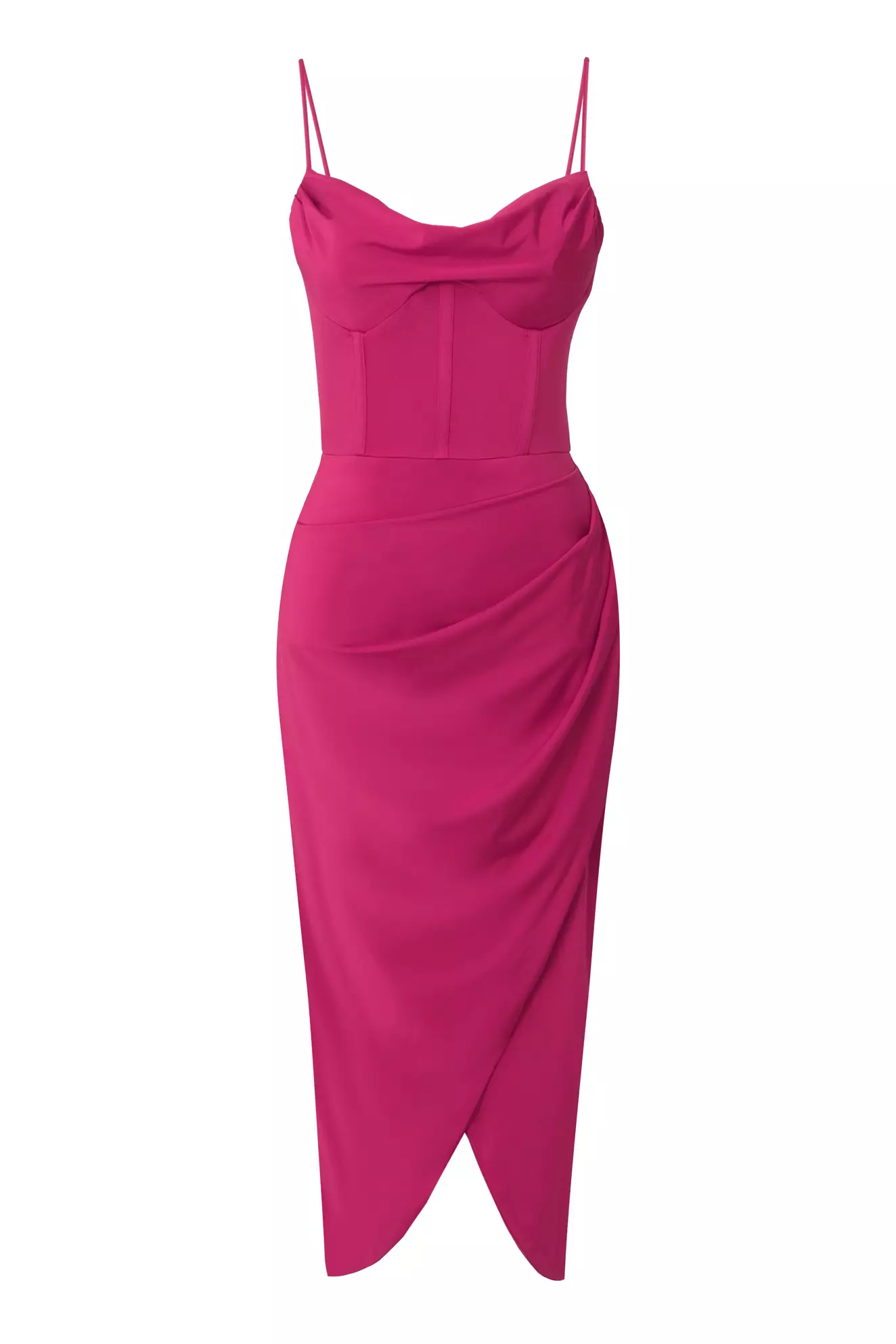 Fuchsia Sendy Sleeveless Long Dress