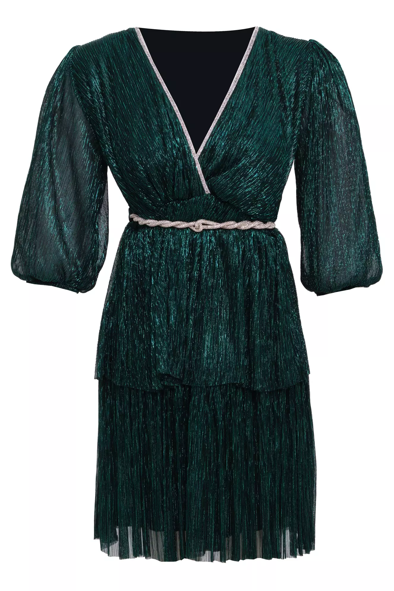 Green Moonlight Kapri Kol Mini Dress