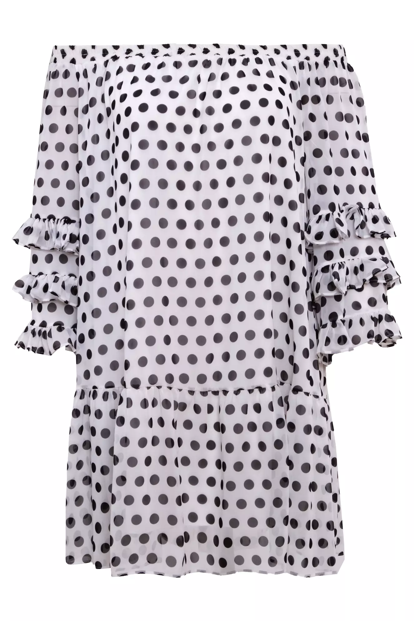 White Sifon Long Sleeve Maxi Dress