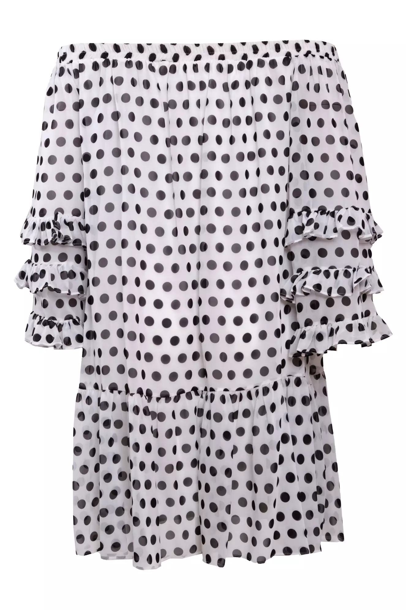 White Sifon Long Sleeve Maxi Dress