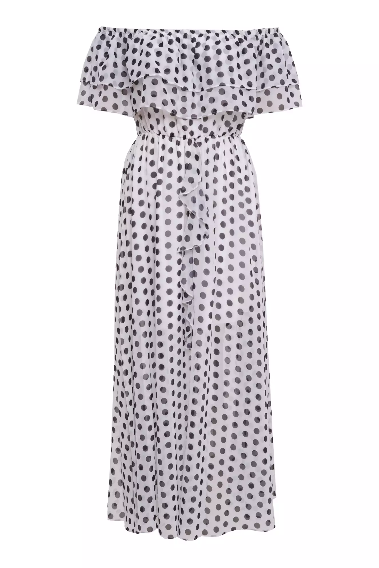 White Sifon Short Sleeve Maxi Dress