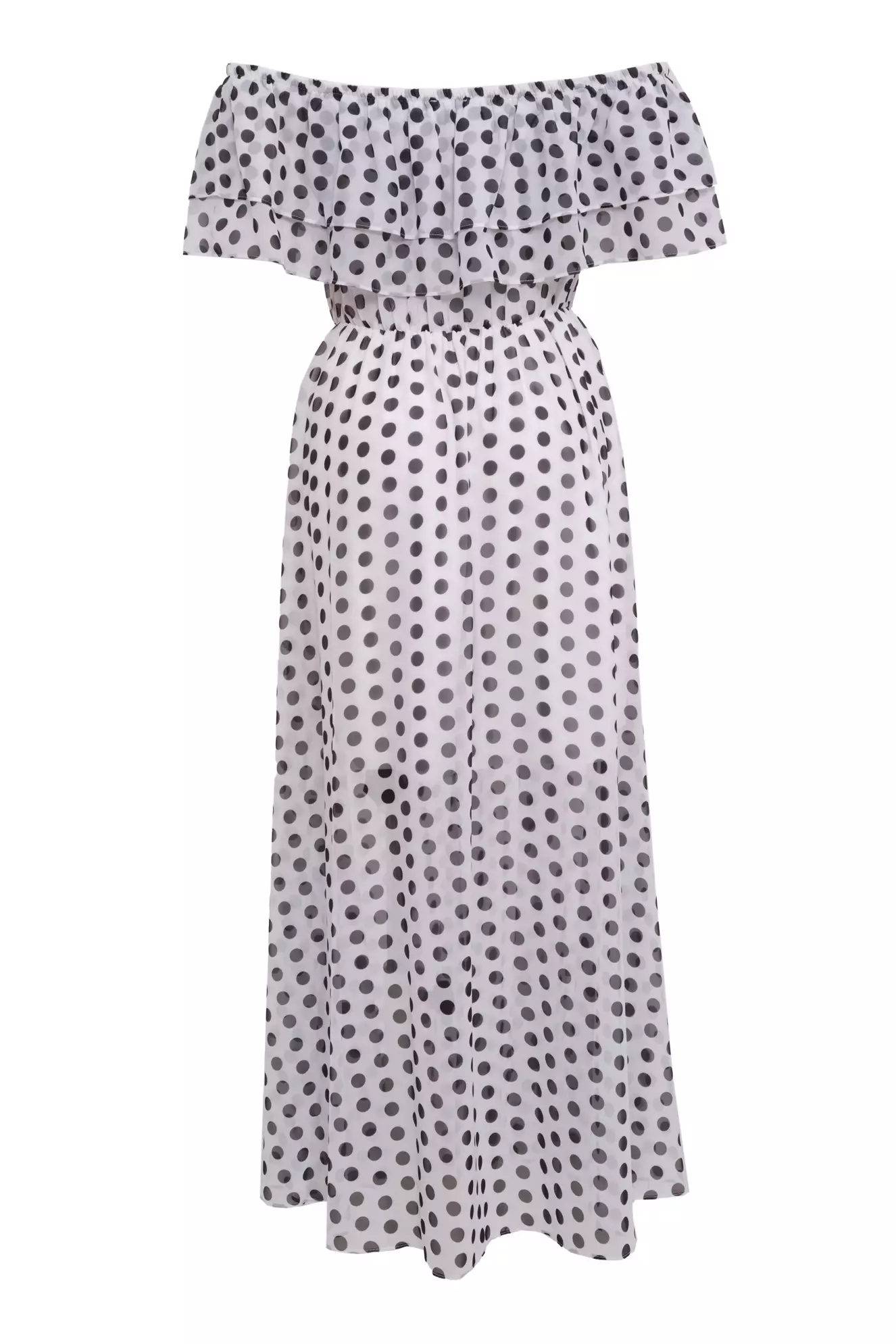 White Sifon Short Sleeve Maxi Dress