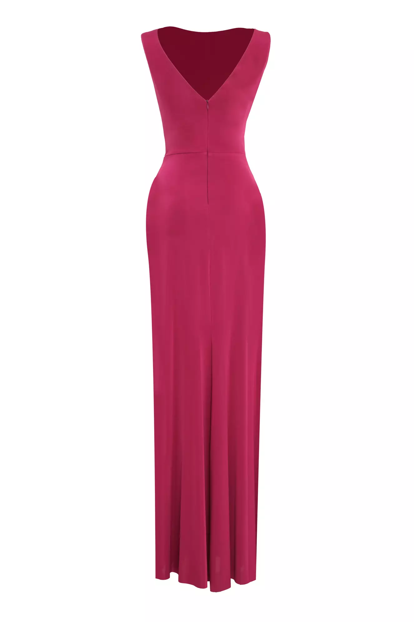 Fuchsia sendy sleeveless long dress