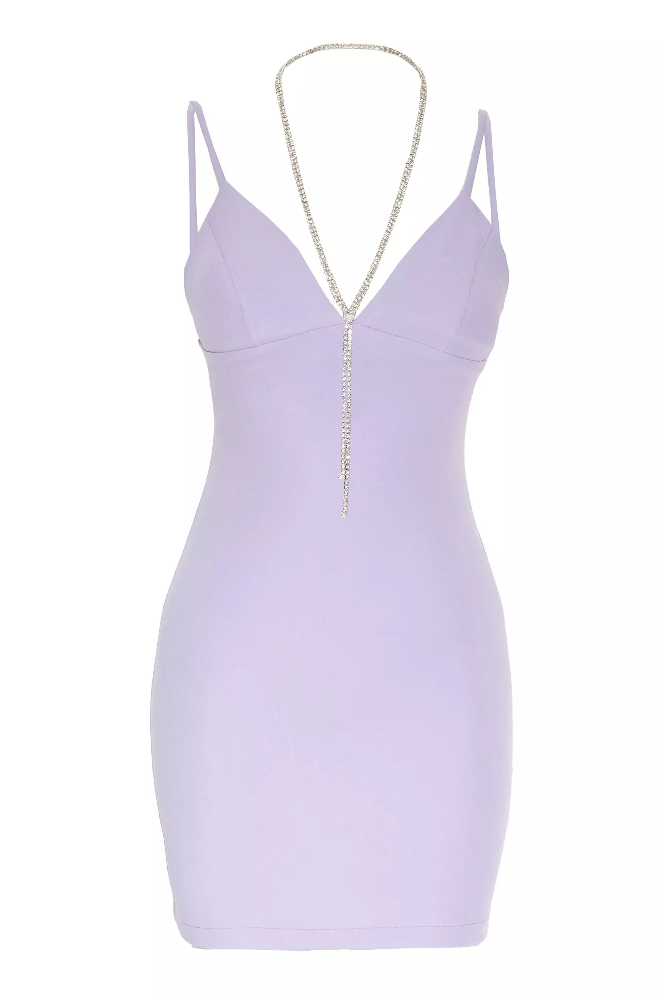 Lilac Plus Size Crepe Sleeveless Mini Dress