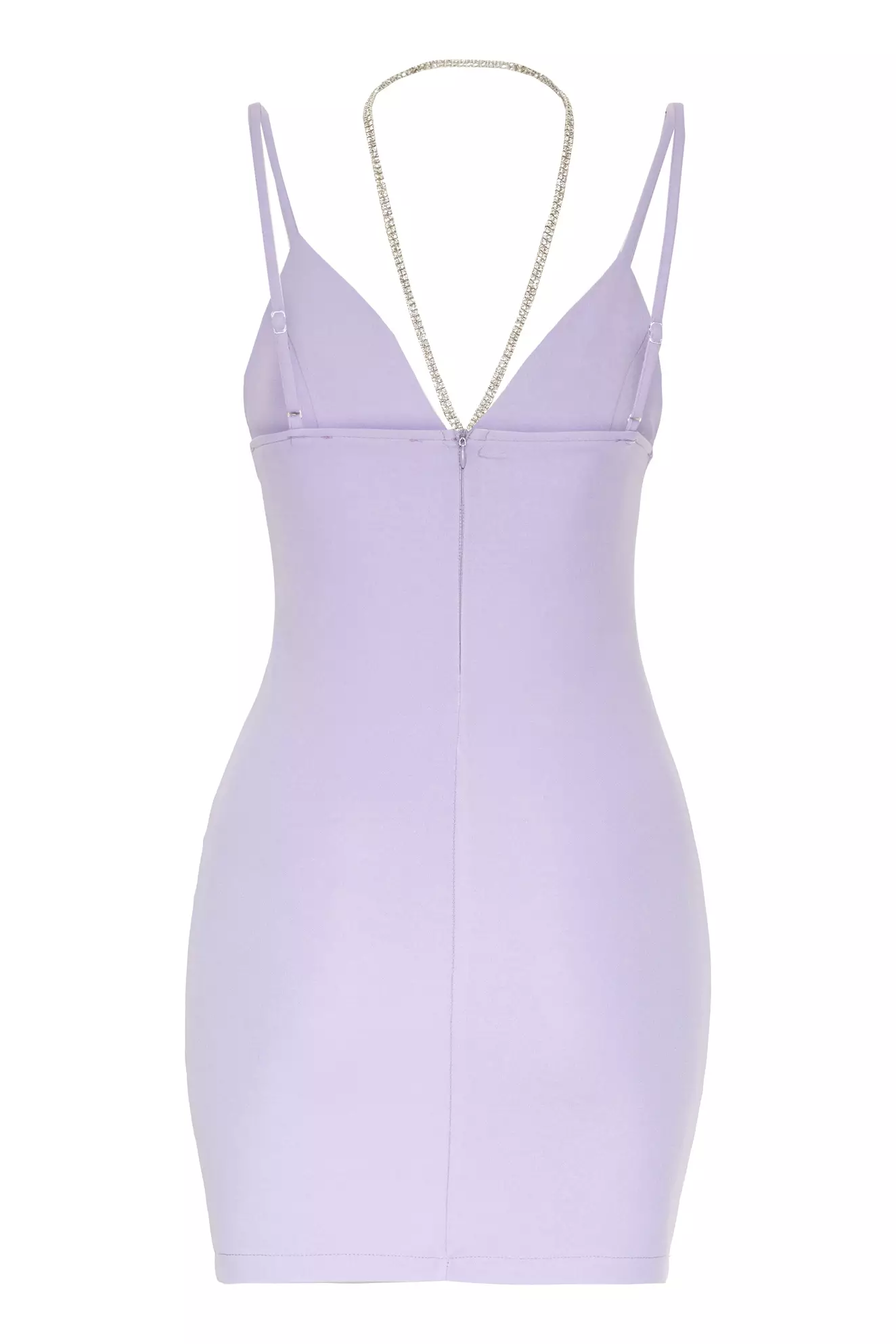 Lilac Plus Size Crepe Sleeveless Mini Dress