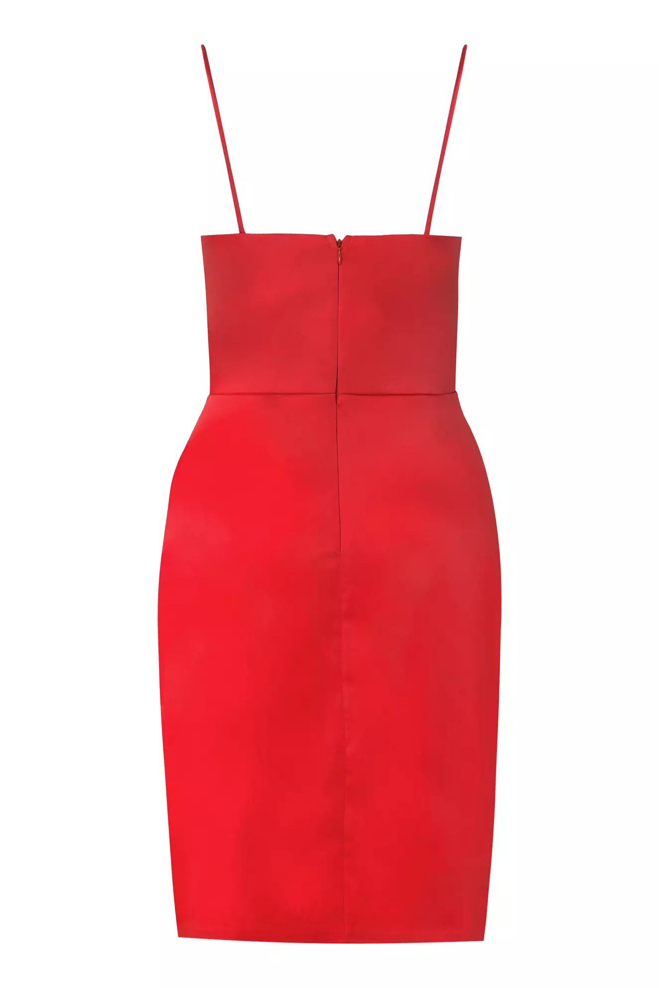 Red Plus Size Satin Sleeveless Mini Dress