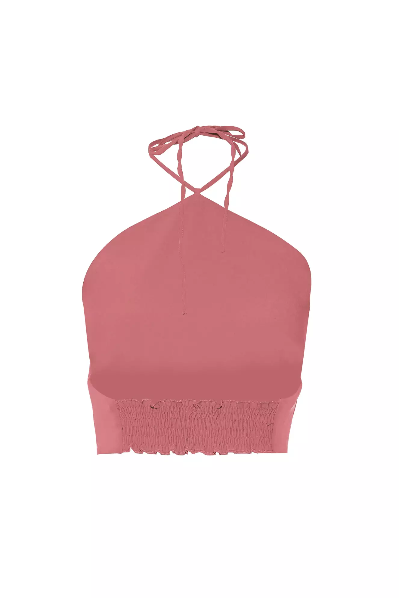 Printed Crepe Sleeveless Crop Top