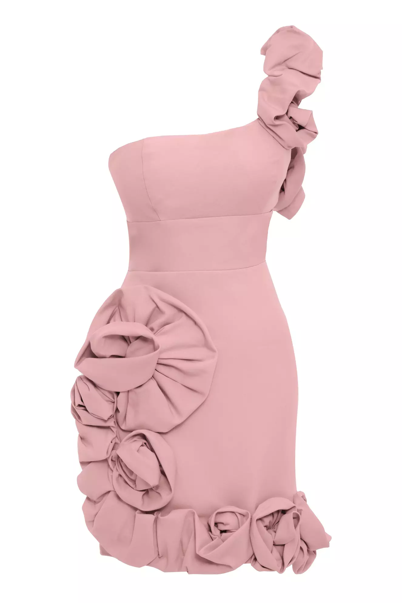 Blush Crepe Sleeveless Mini Dress