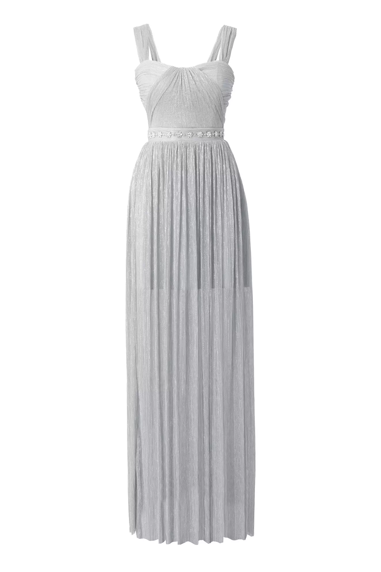 Silver Moonlight Sleeveless Long Dress