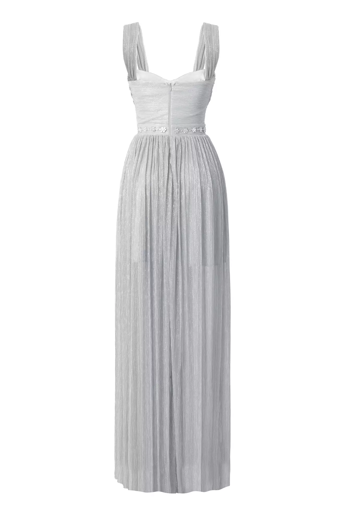 Silver Moonlight Sleeveless Long Dress