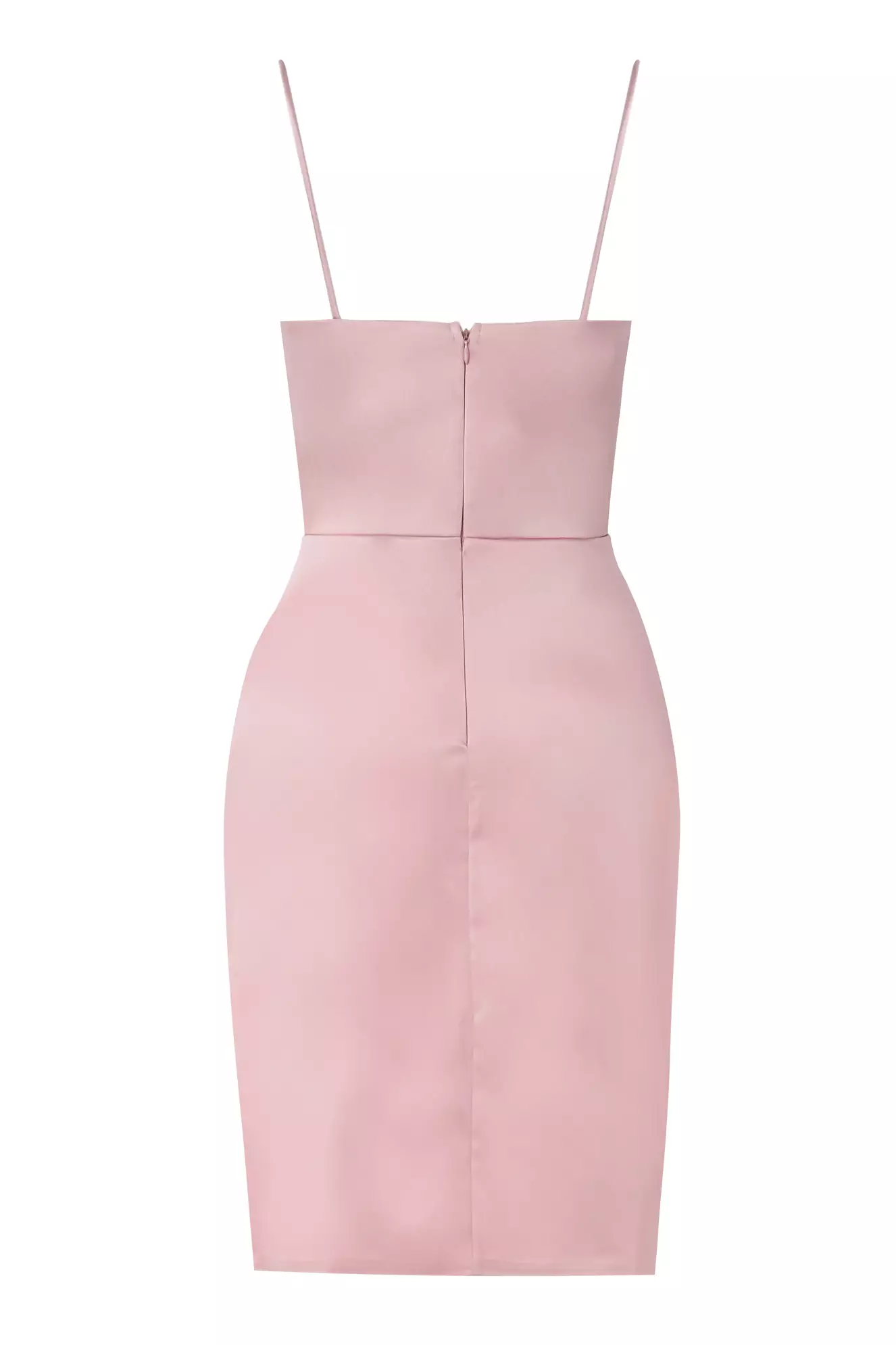 Blush Satin Sleeveless Mini Dress