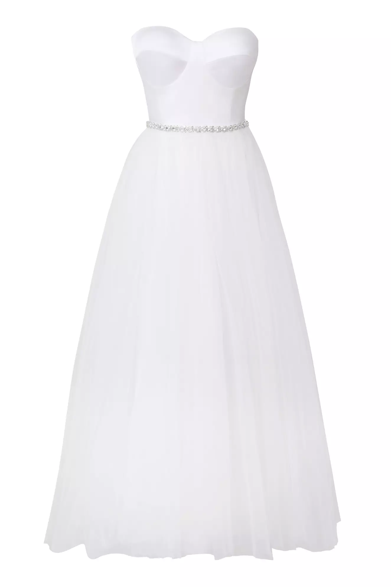 White plus size satin sleeveless long dress