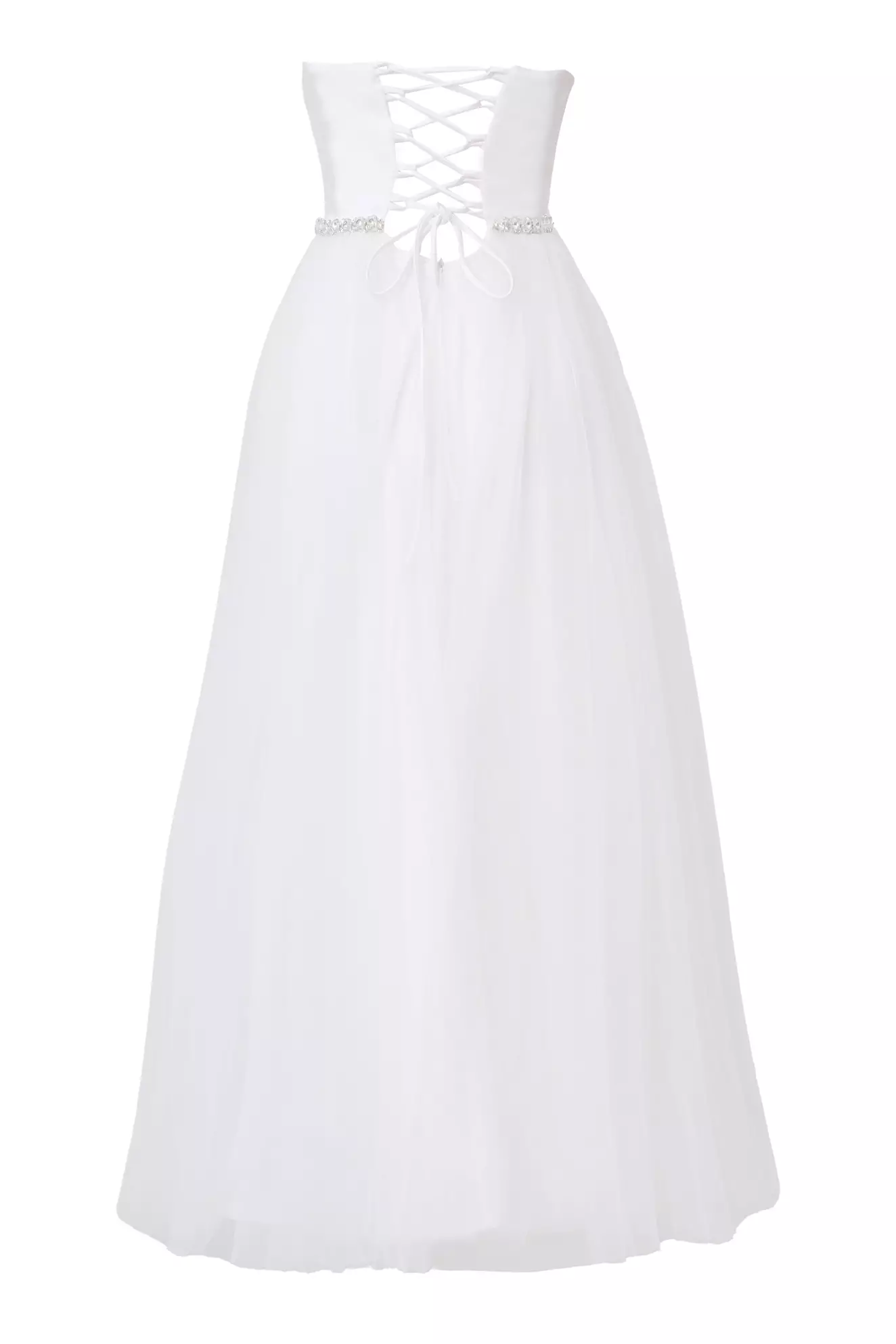 White plus size satin sleeveless long dress