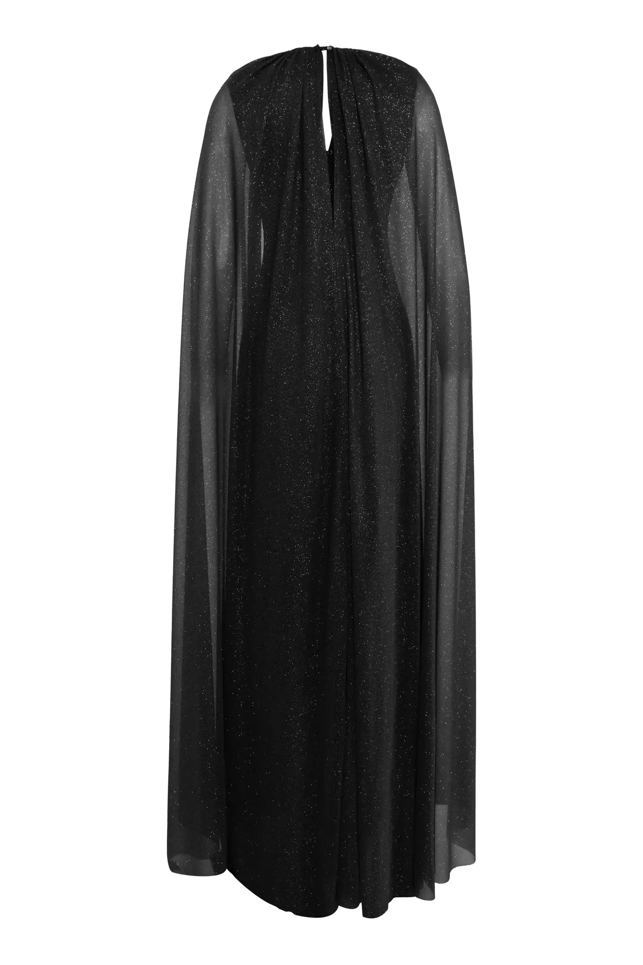 Black Tulle Sleeveless Long Dress