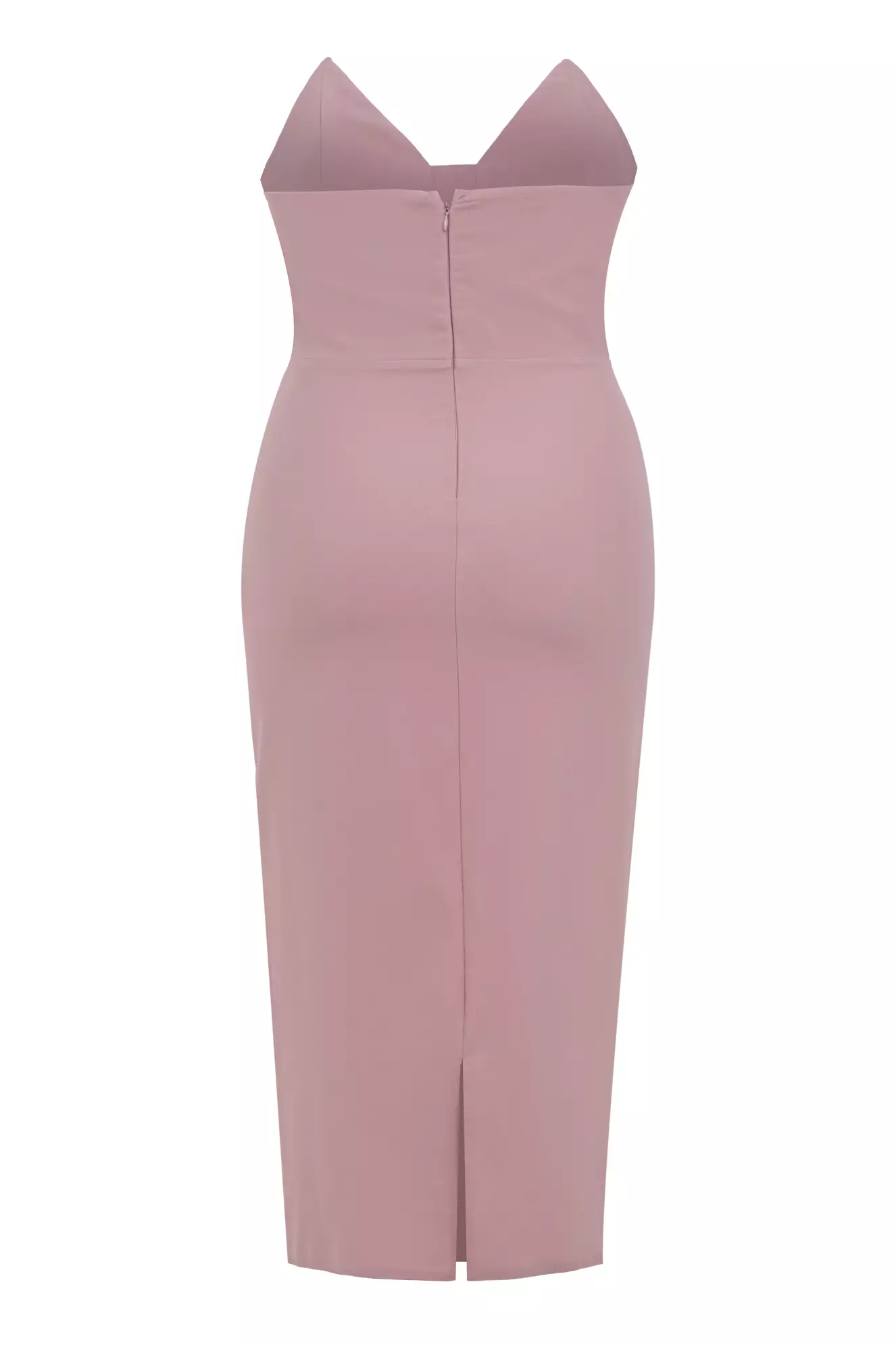 Blush Plus Size Crepe Sleeveless Midi Dress