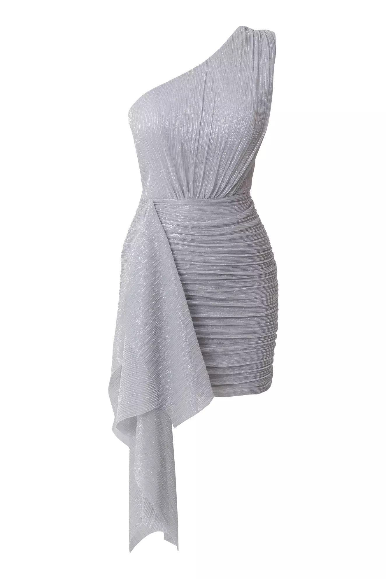 Silver Moonlight Sleeveless Mini Dress