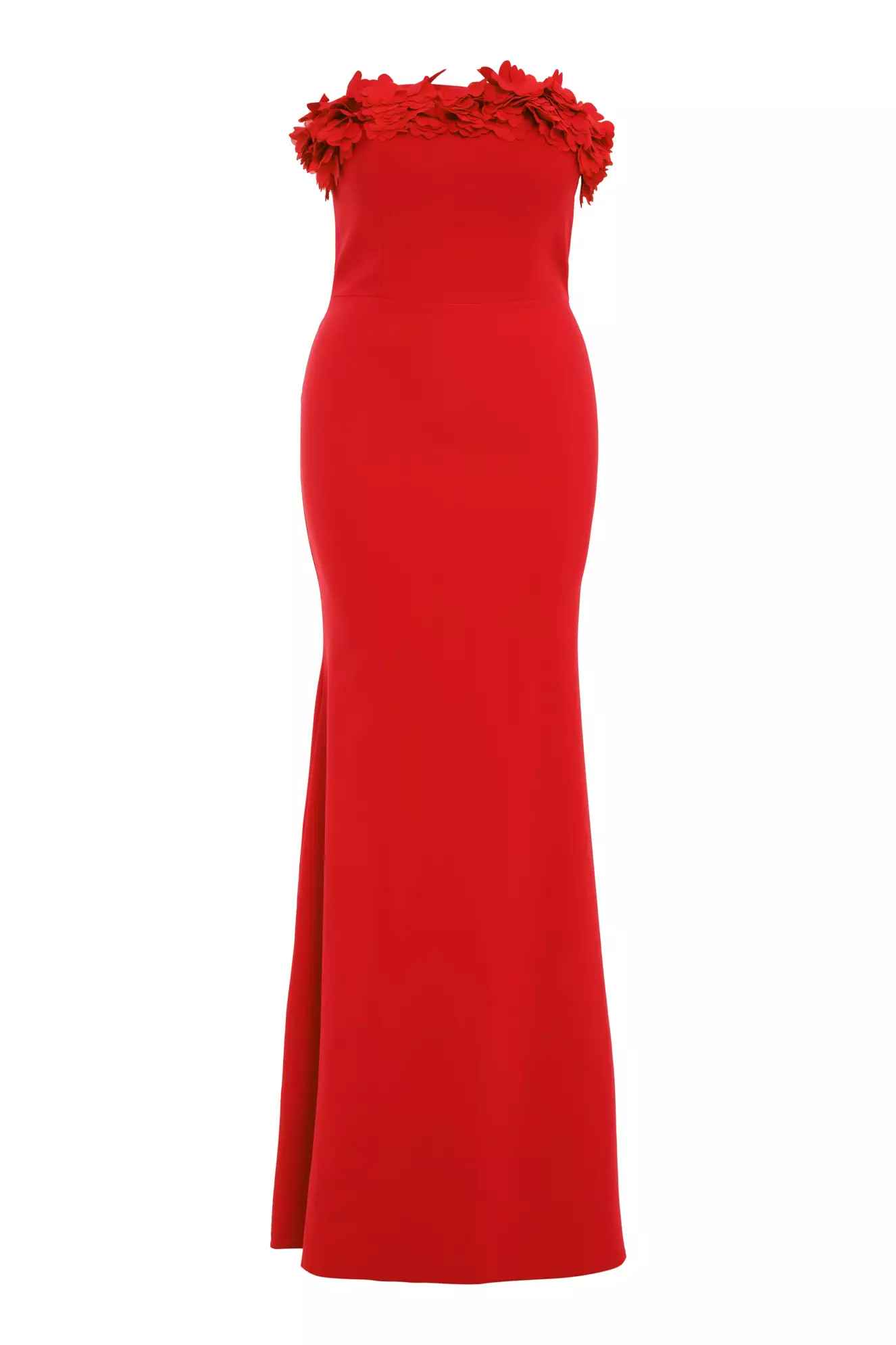 Red Plus Size Crepe Dress