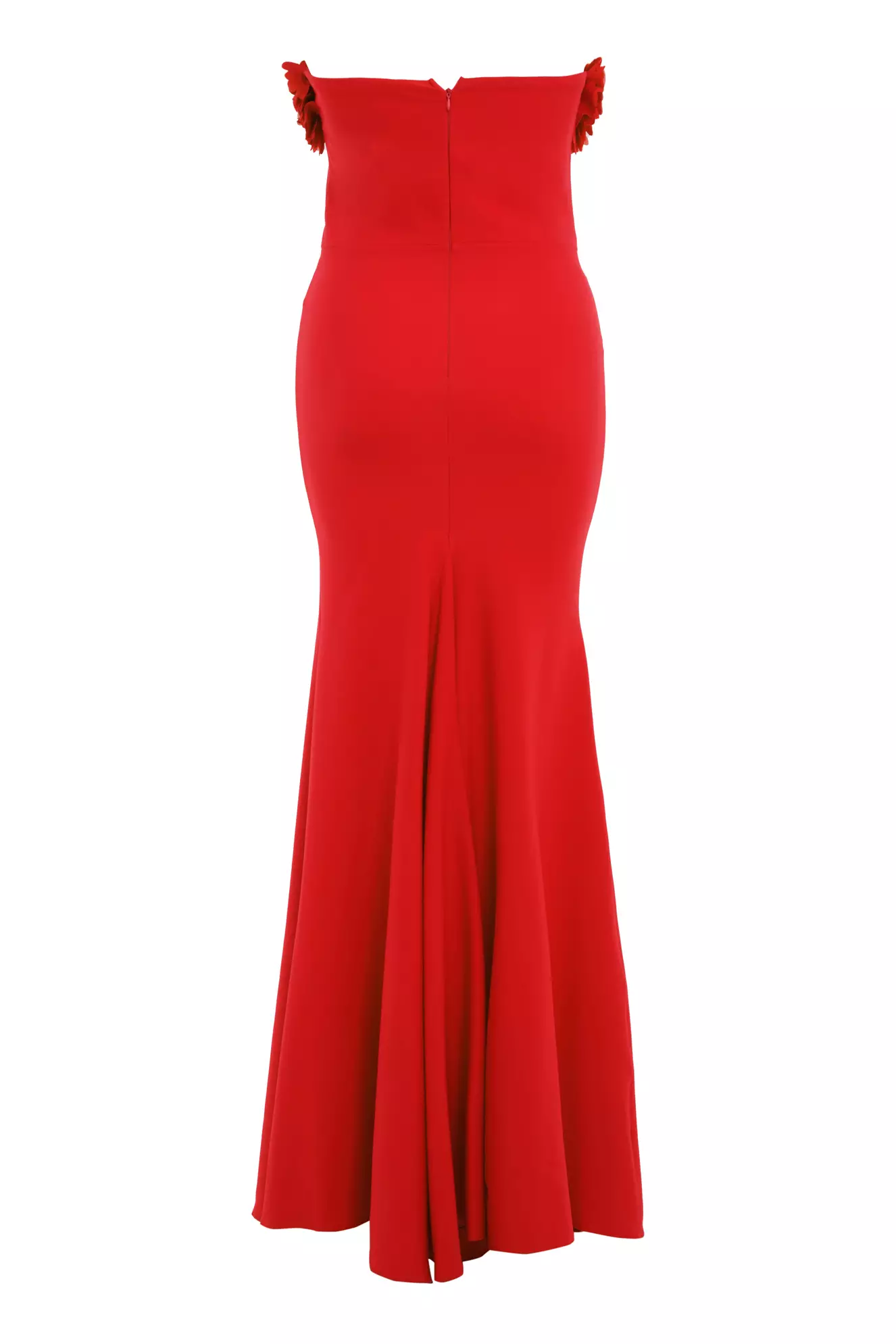 Red Plus Size Crepe Dress