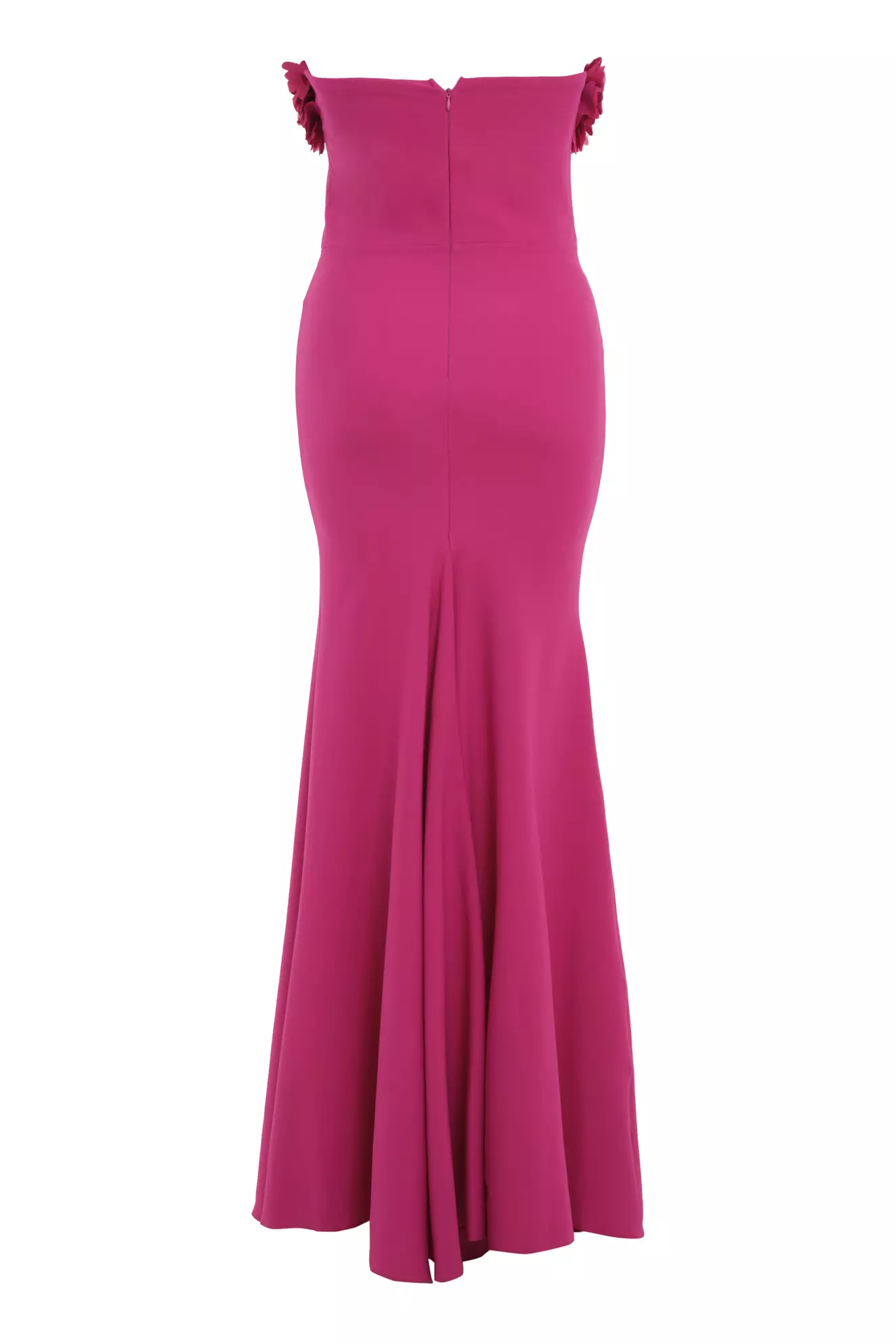 Fuchsia Plus Size Crepe Dress