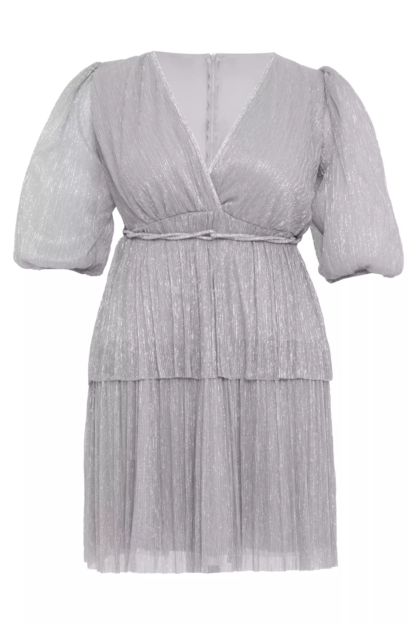 Silver plus size moonlight kapri kol mini dress