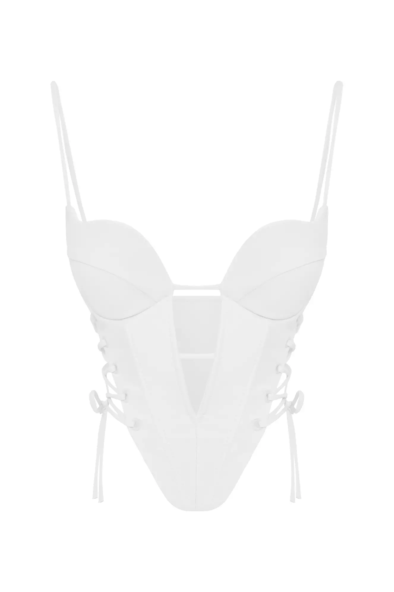 White Crepe Crop Top