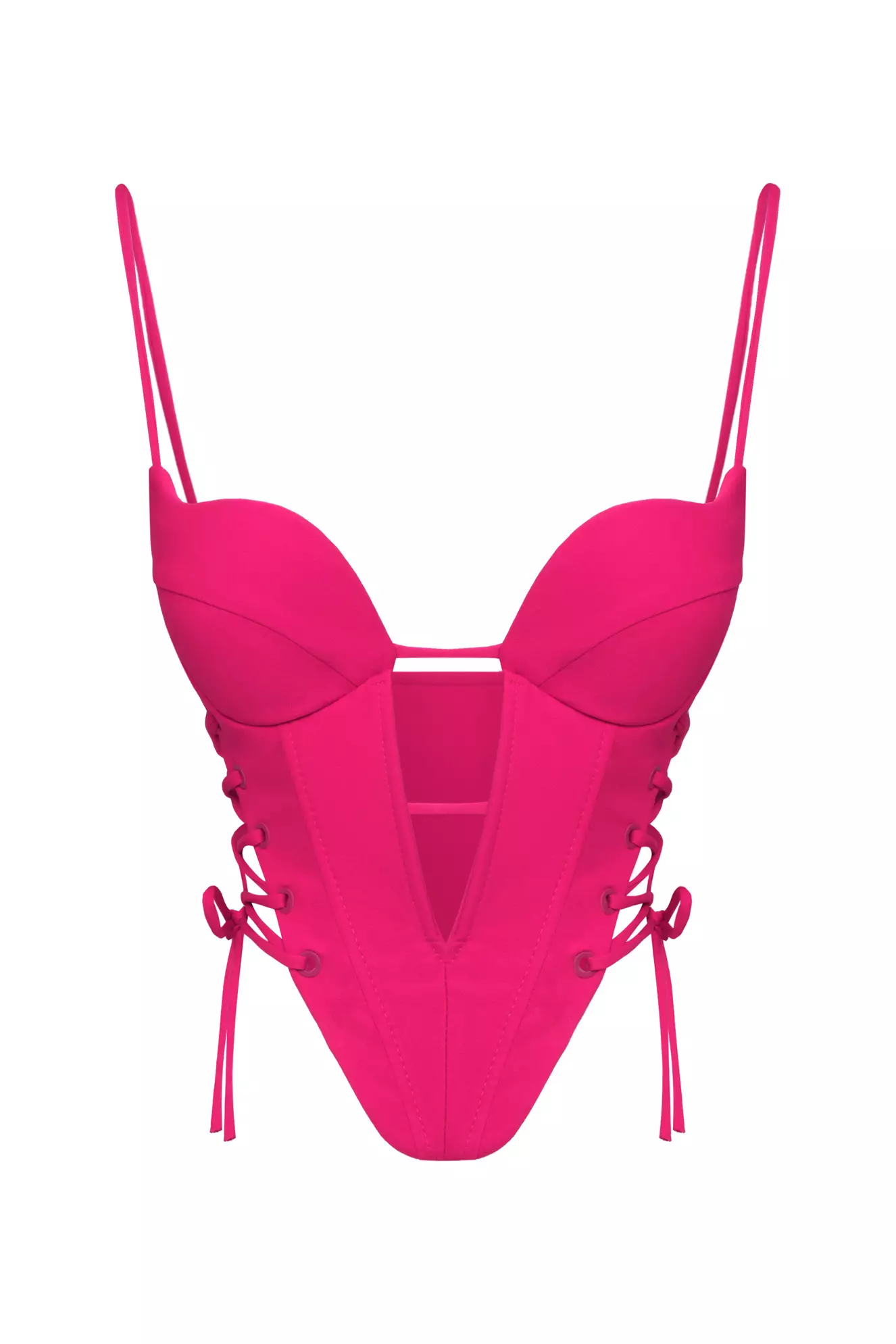 Fuchsia Crepe Crop Top