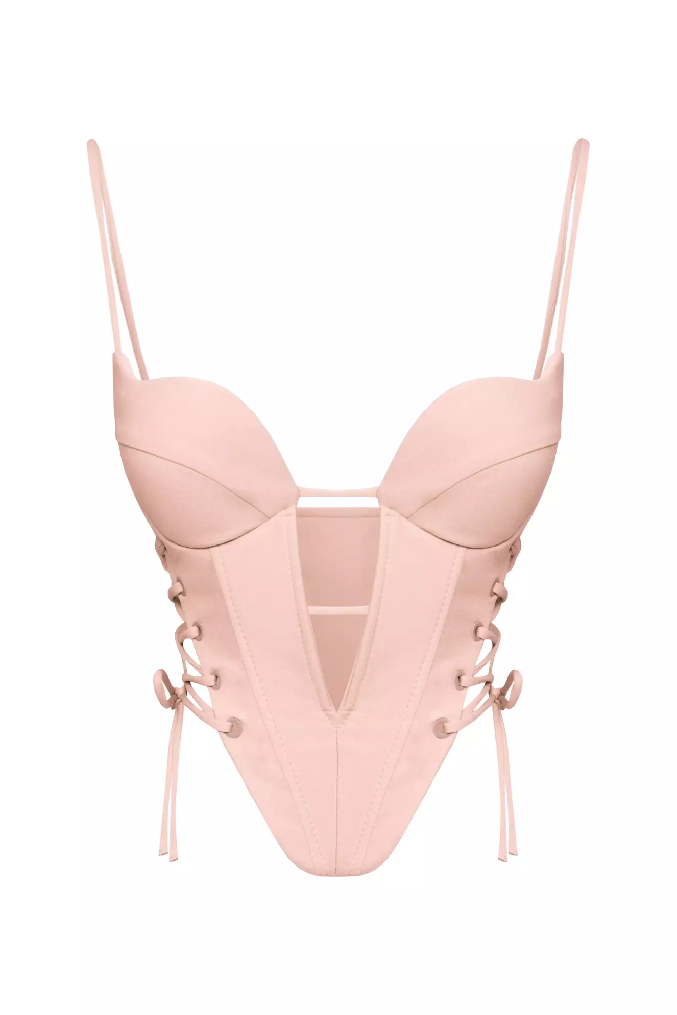 Light Pink Crepe Crop Top