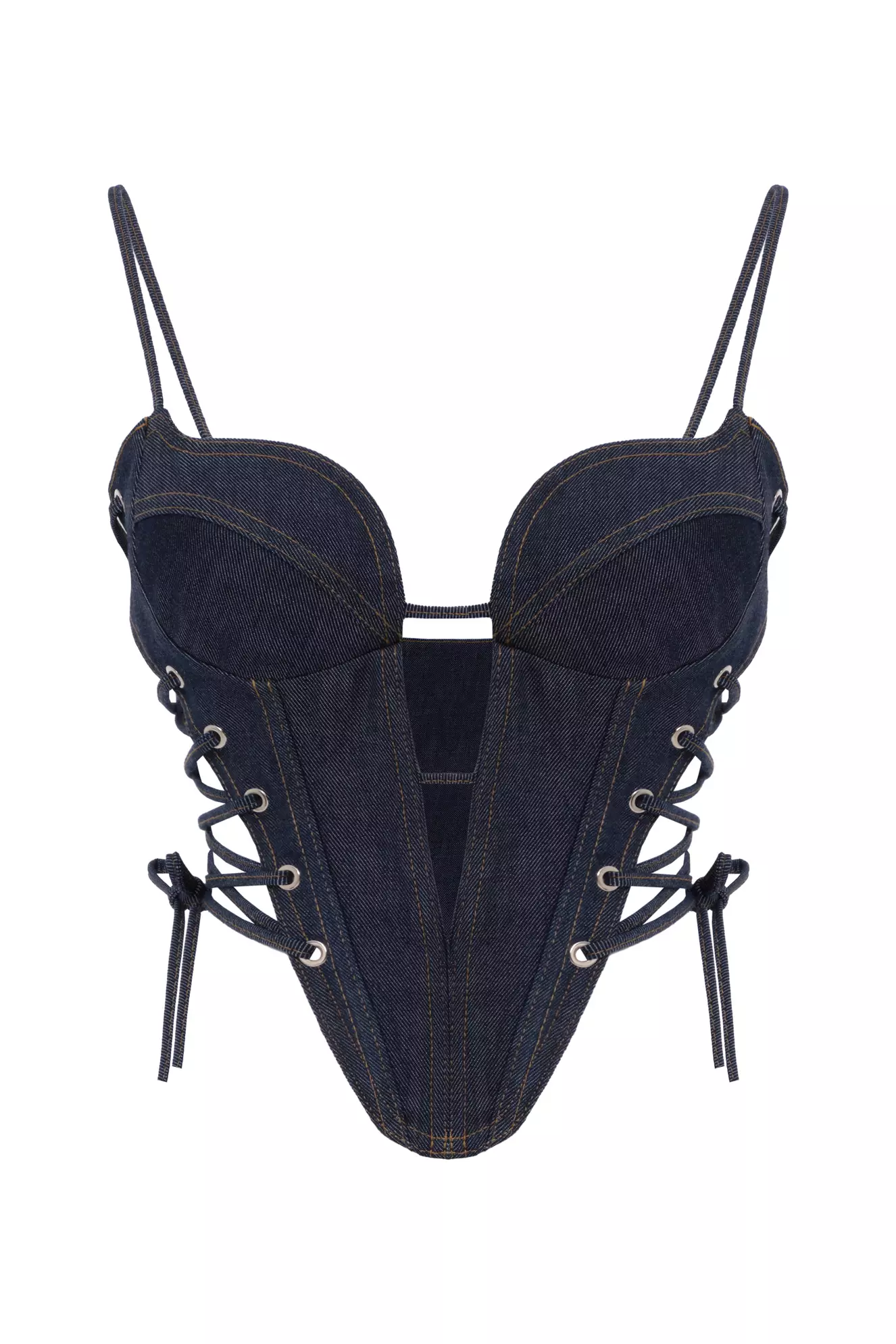 Navy Blue Kot Crop Top