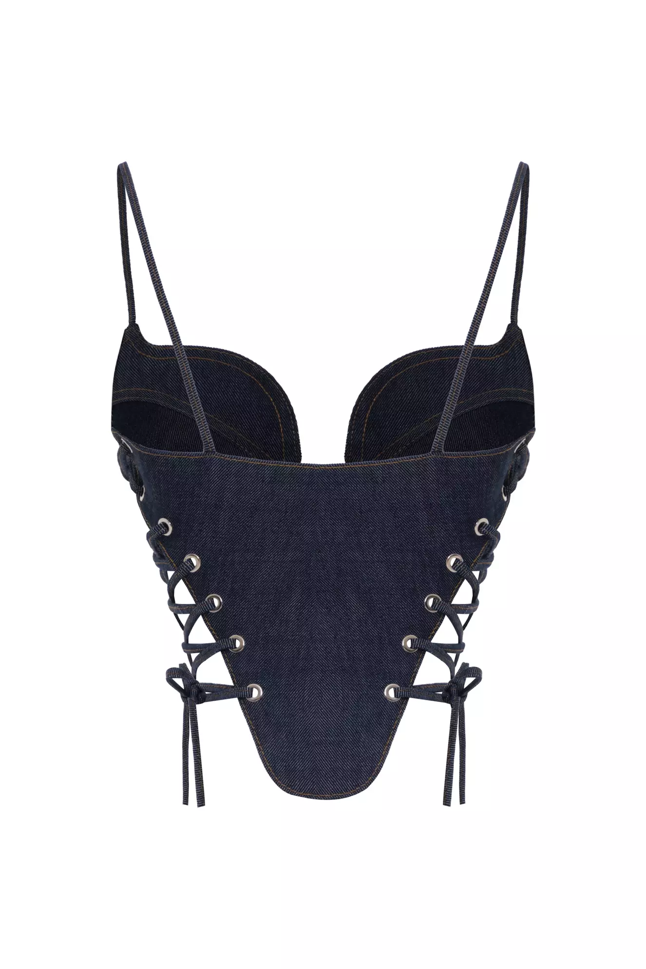Navy Blue Kot Crop Top