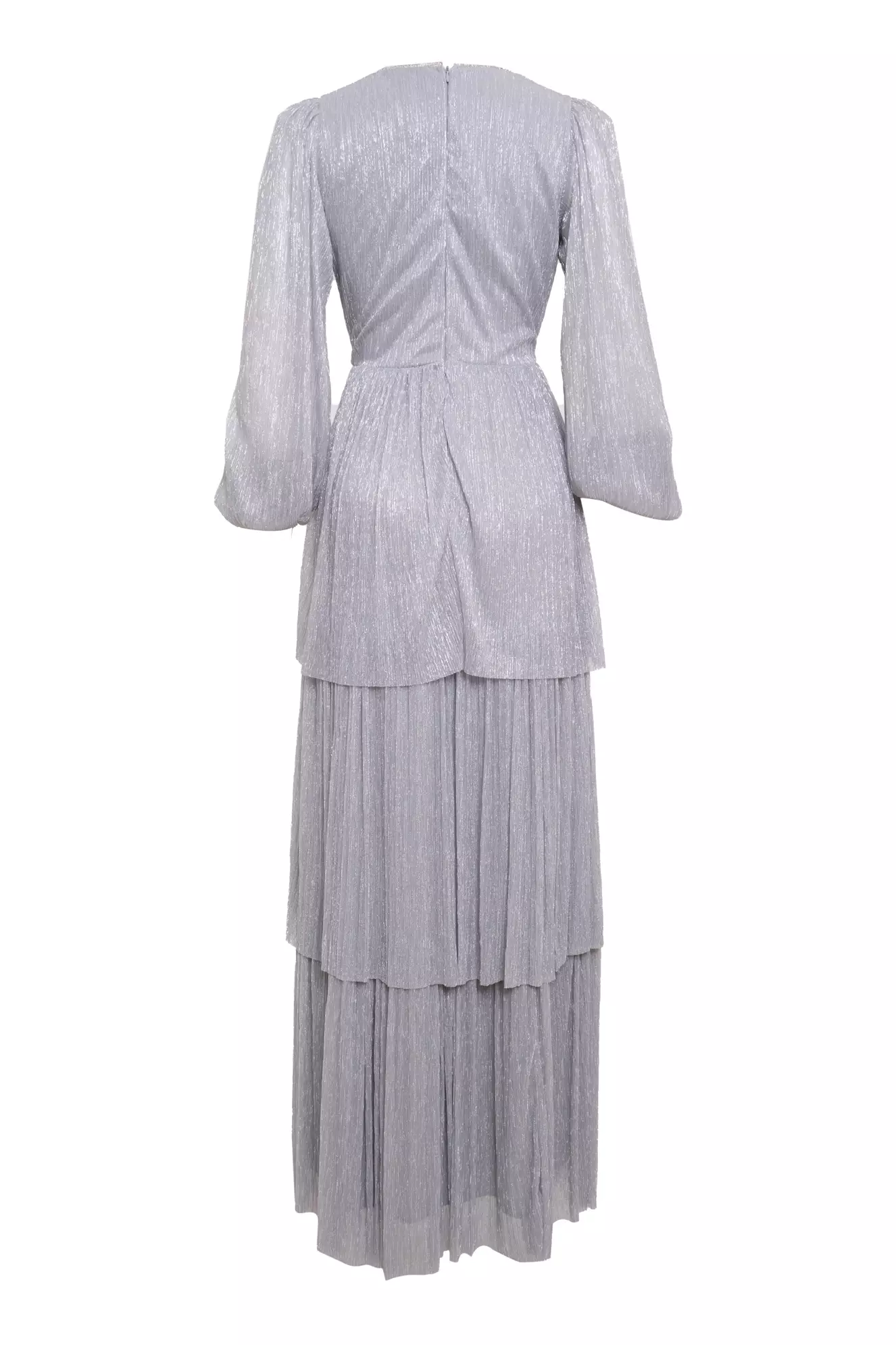Silver Moonlight Long Sleeve Long Dress