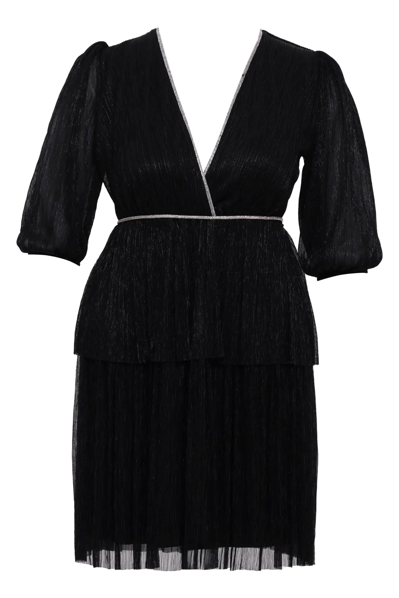 Black Plus Size Moonlight Kapri Kol Mini Dress