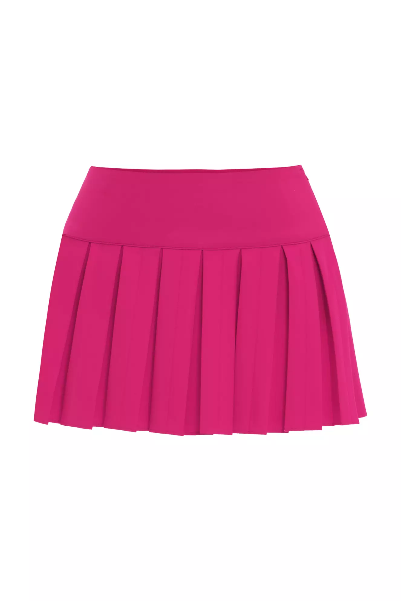 Fuchsia Crepe Mini Skirt