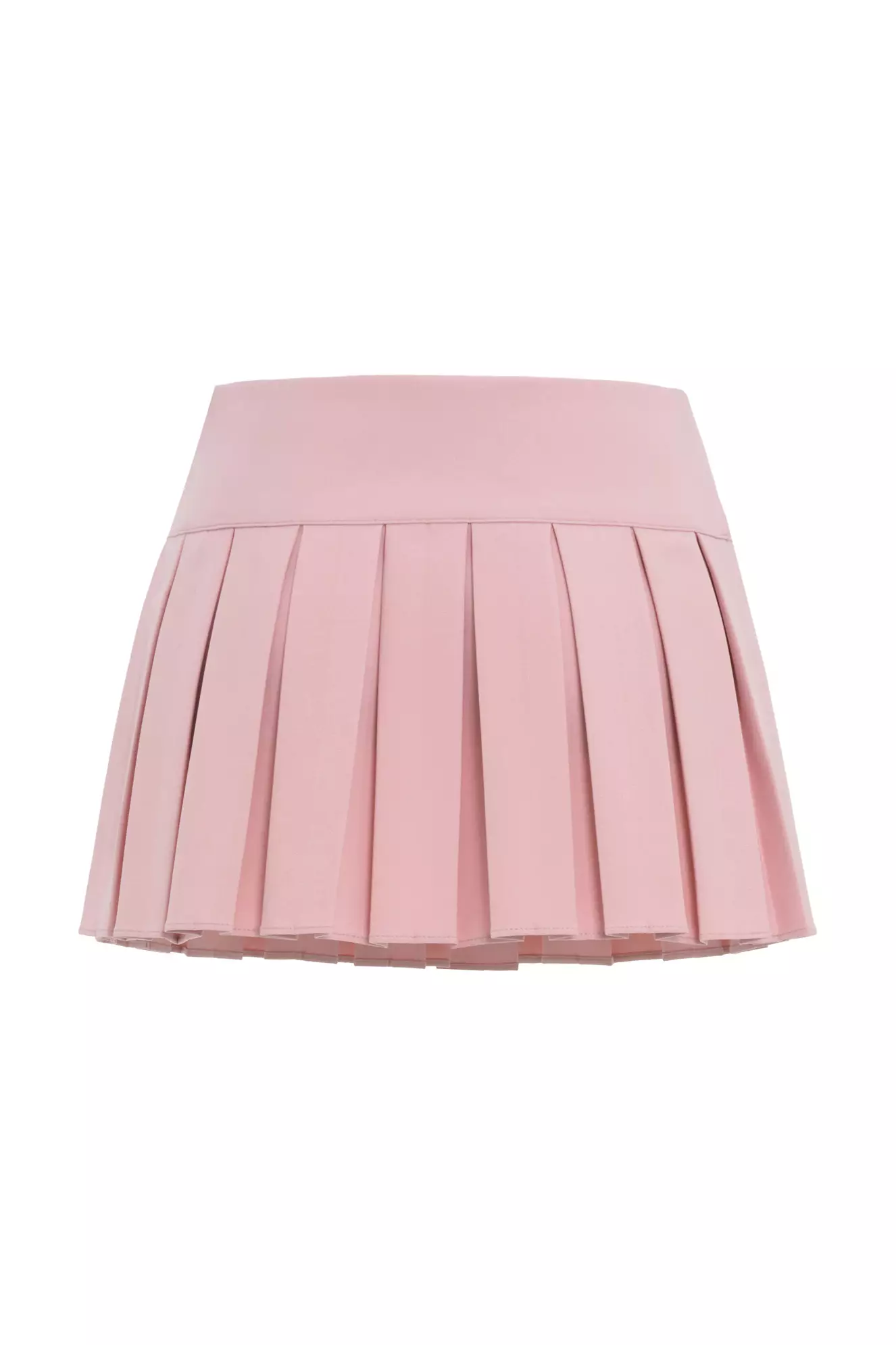 Light Pink Crepe Mini Skirt