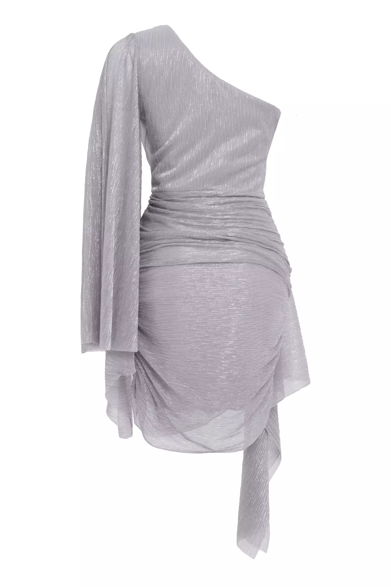 Silver Moonlight One Arm Mini Dress