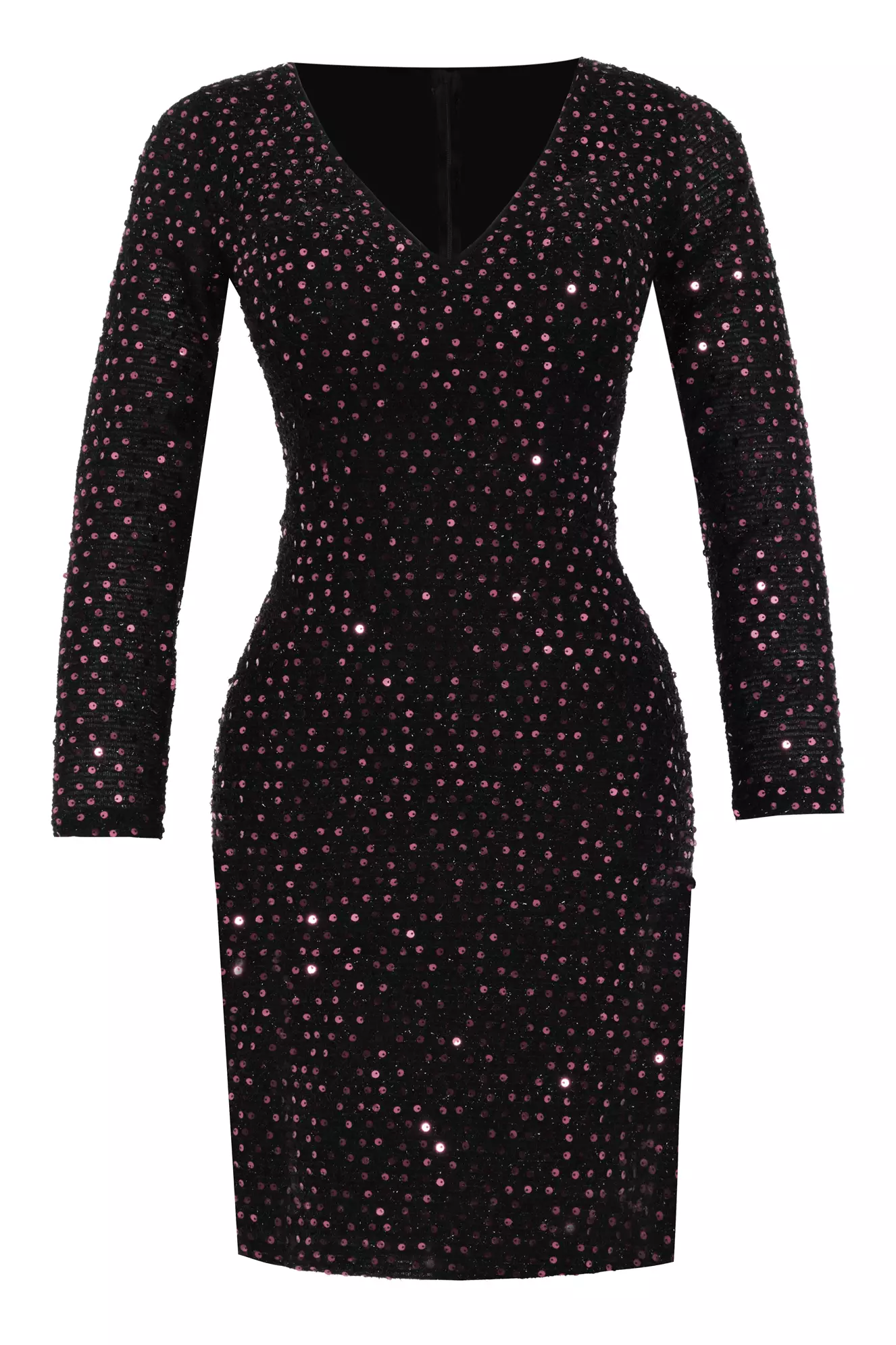 Blush Sequin Long Sleeve Mini Dress