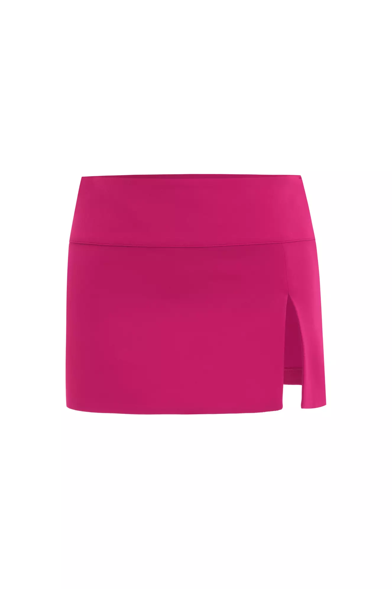 Fuchsia Crepe Mini Skirt