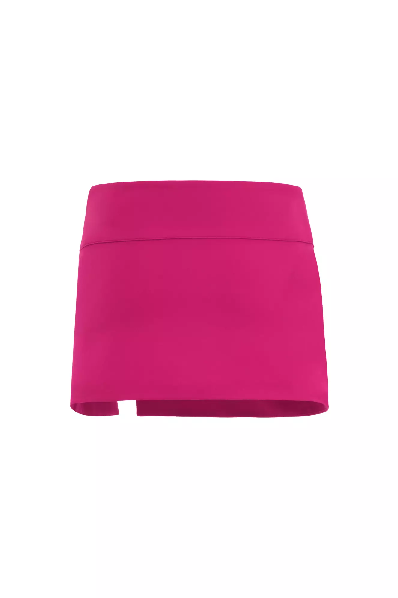 Fuchsia Crepe Mini Skirt