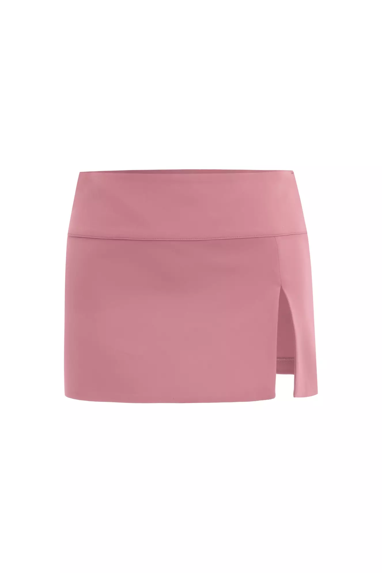 Blush Crepe Mini Skirt