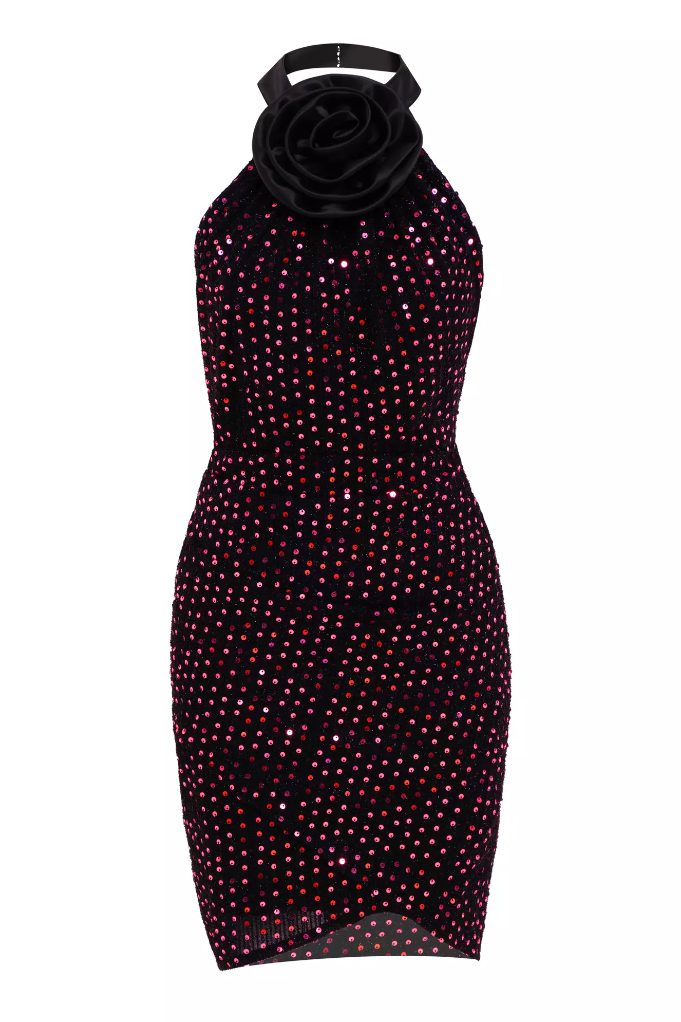 Red Sequin Sleeveless Mini Dress