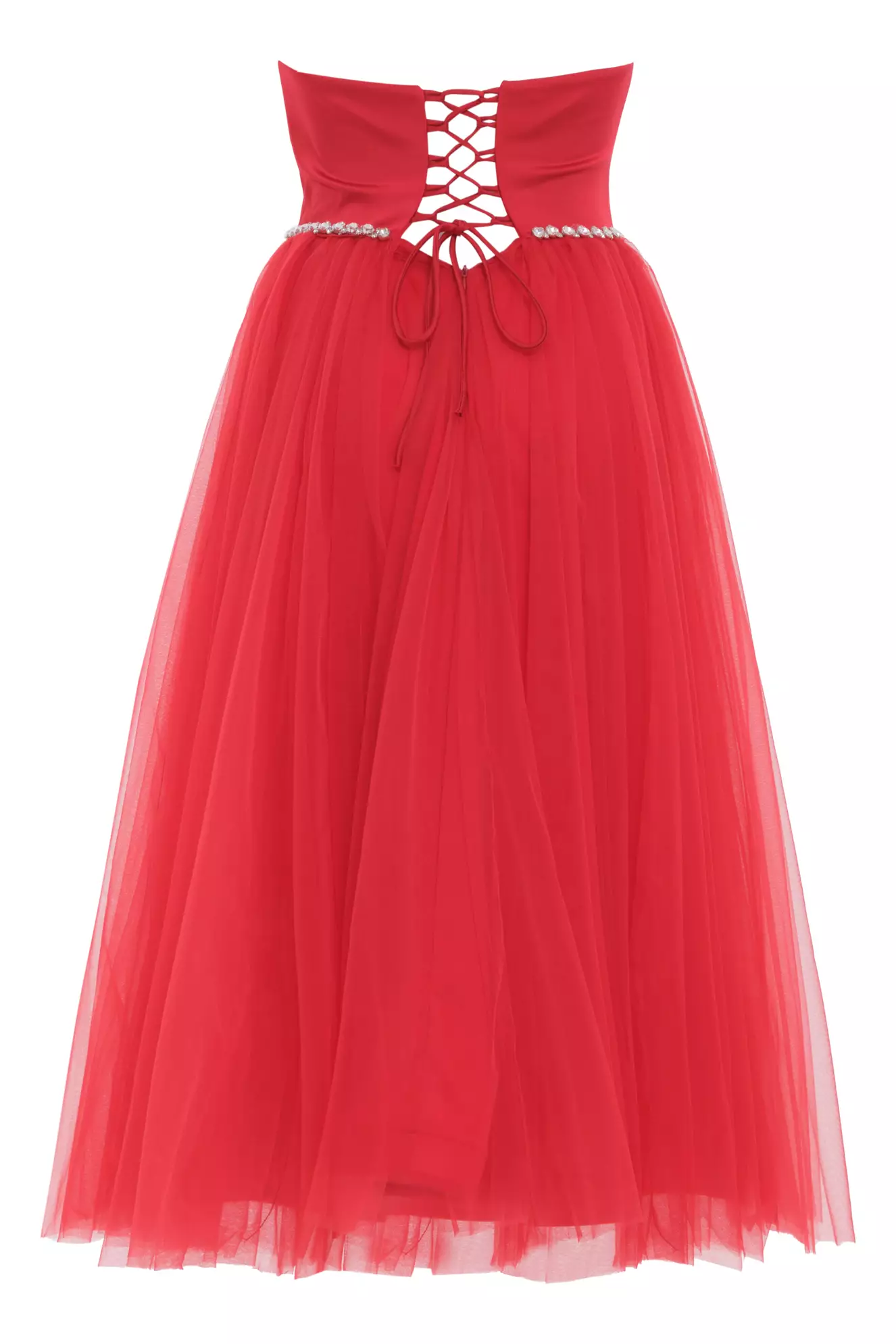 Red Plus Size Satin Sleeveless Long Dress