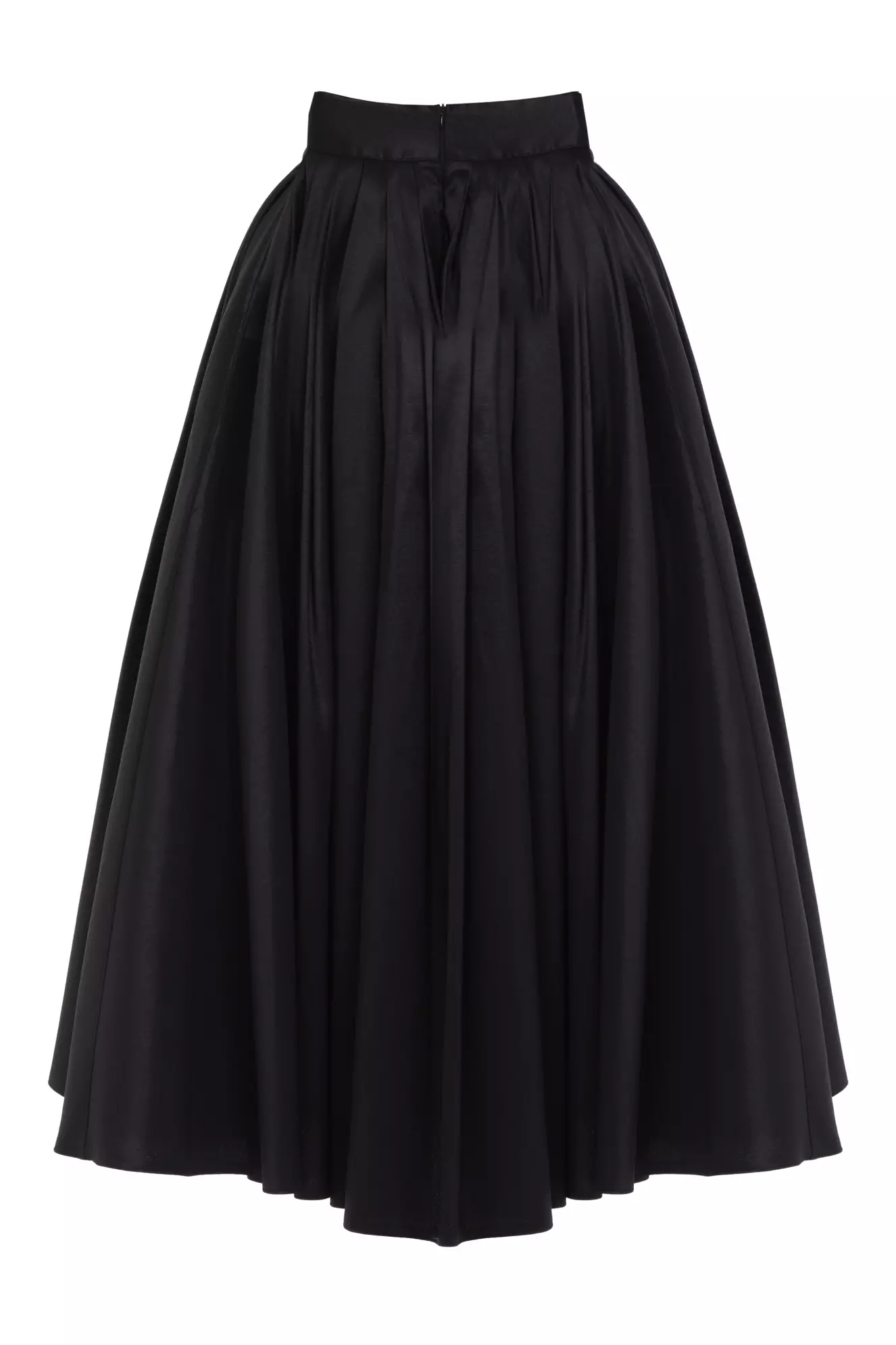 Black Tafta Long Skirt | Bottoms | KeiKei