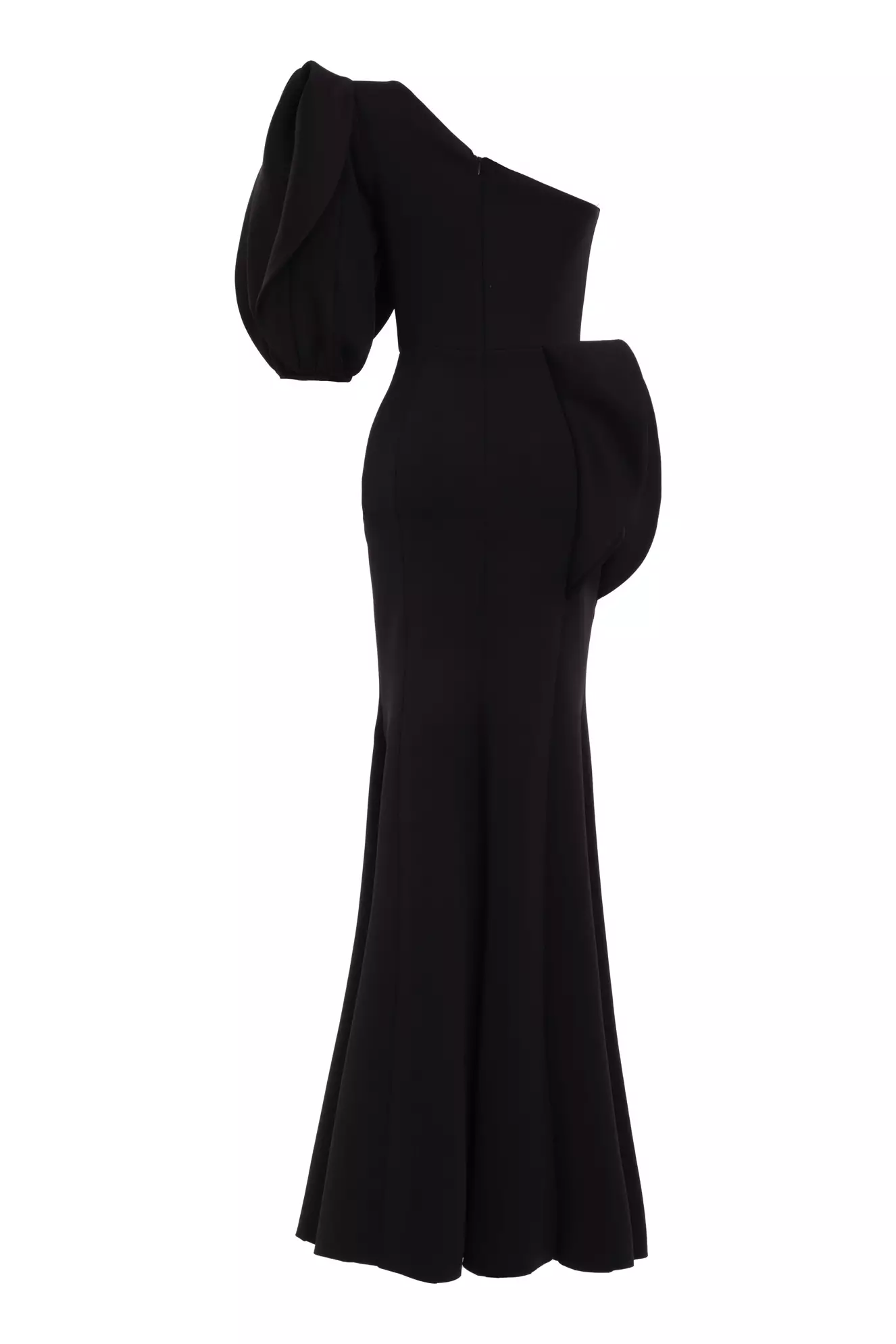 Black Dalgic One Arm Long Dress