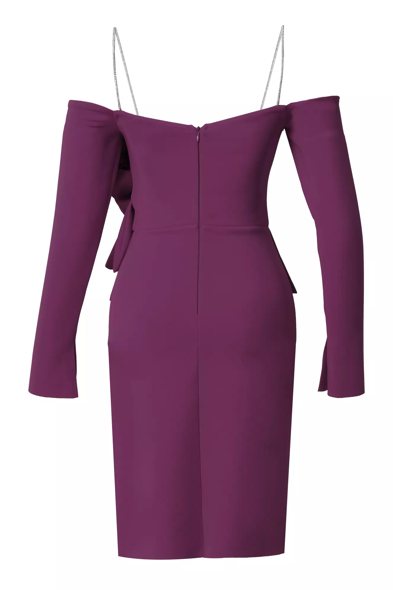 Purple Dalgic Long Sleeve Mini Dress