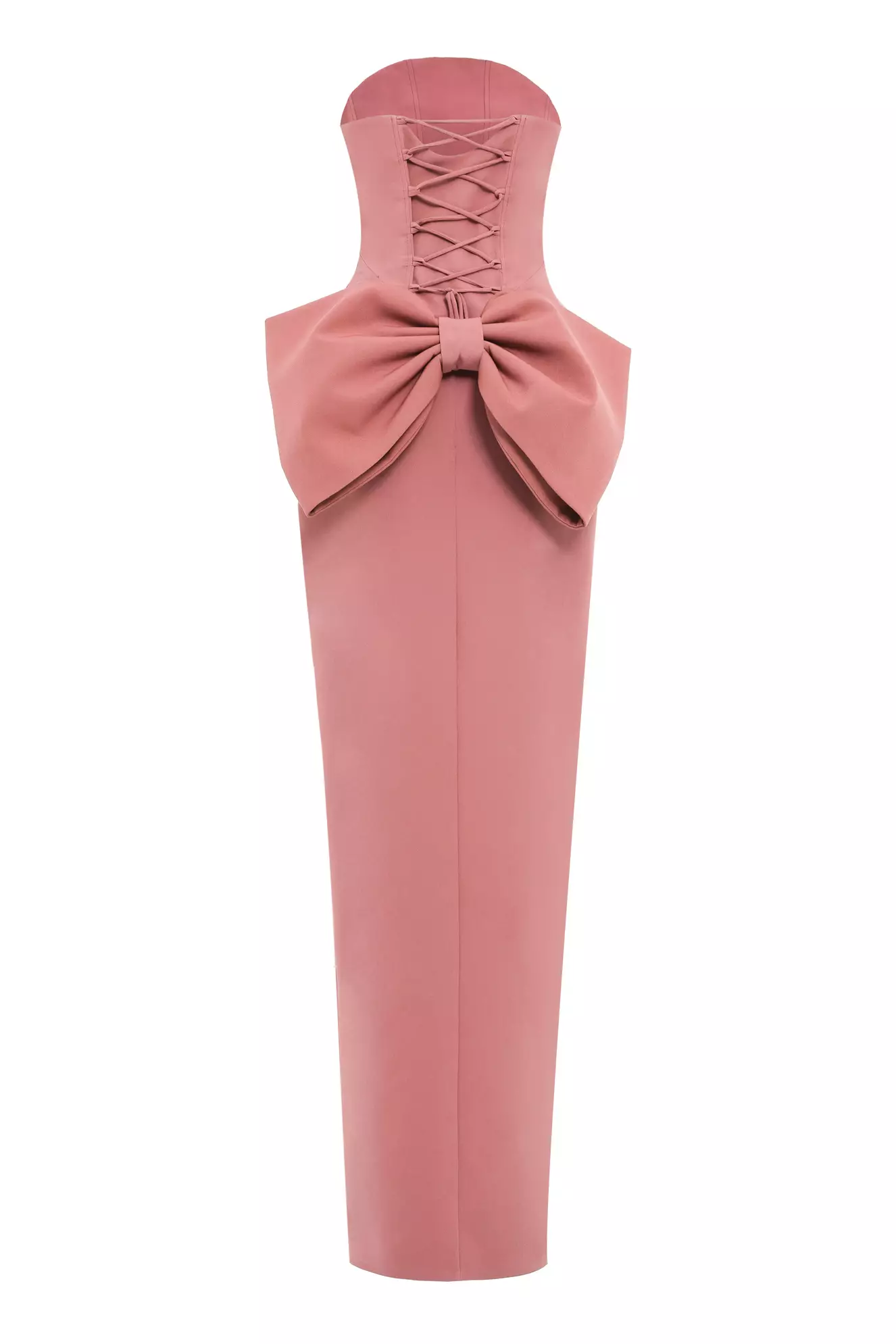 Blush Crepe Sleeveless Long Dress
