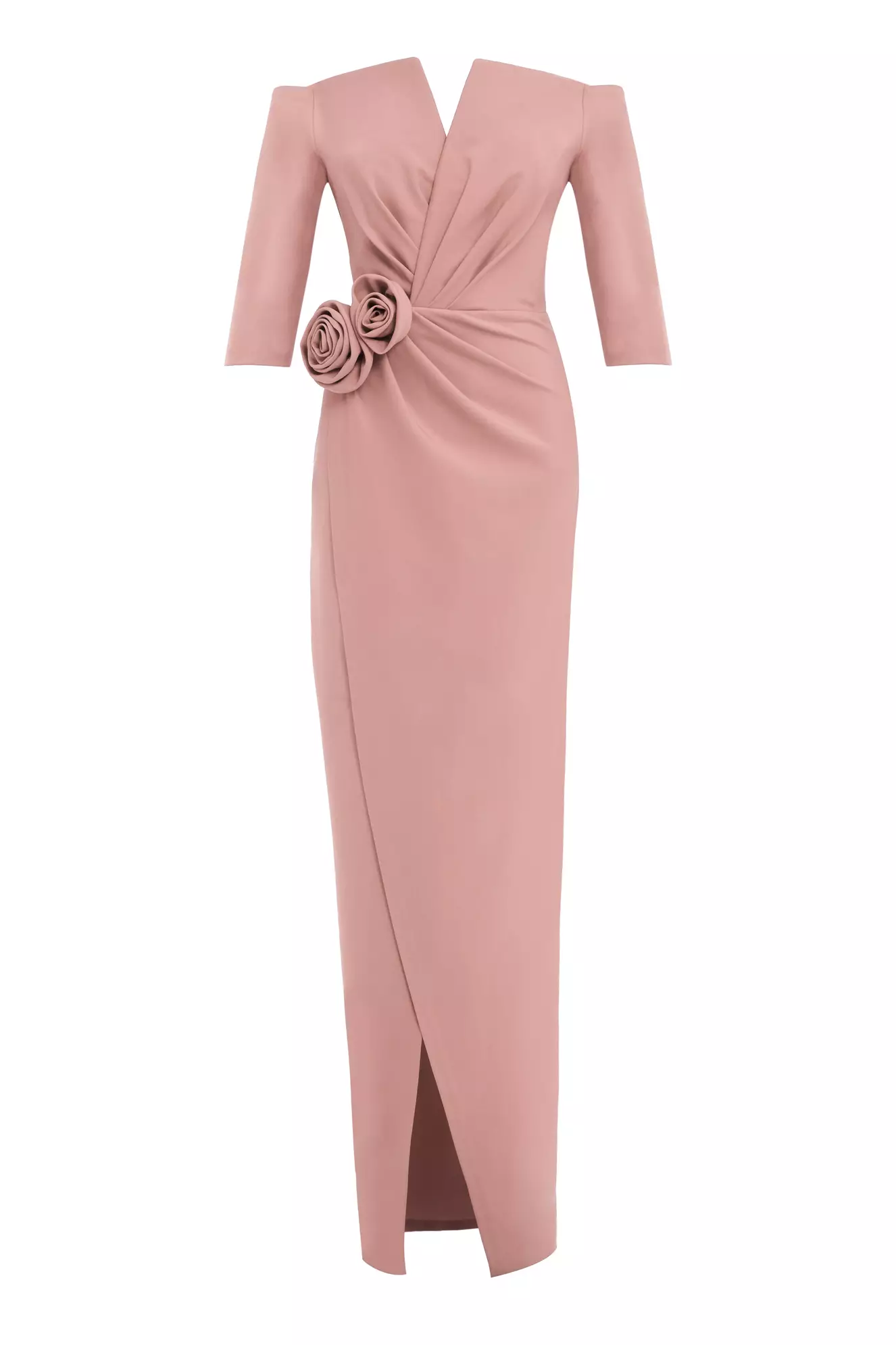 Blush Crepe Kapri Kol Long Dress