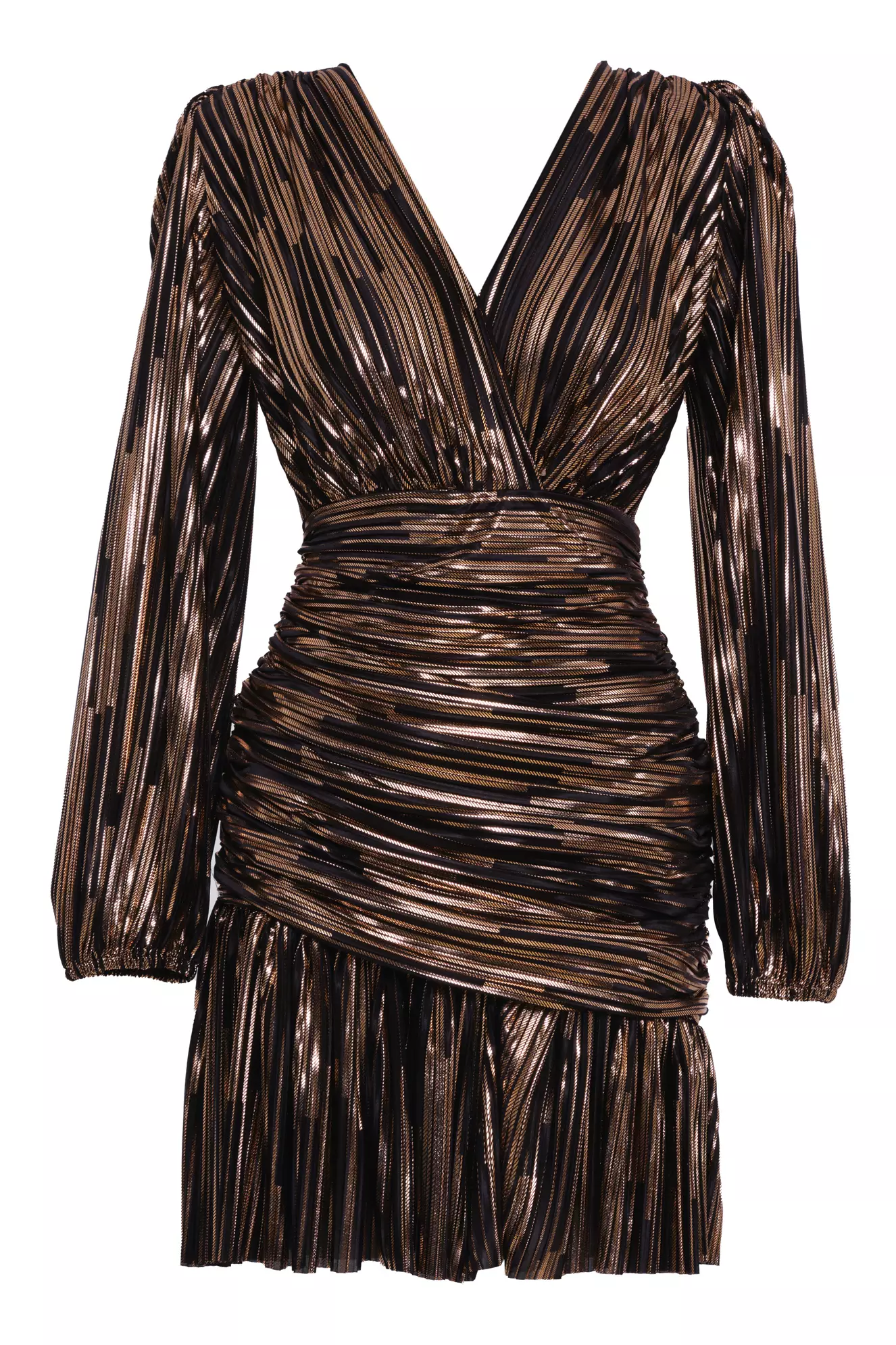 Printed Knitted Long Sleeve Mini Dress